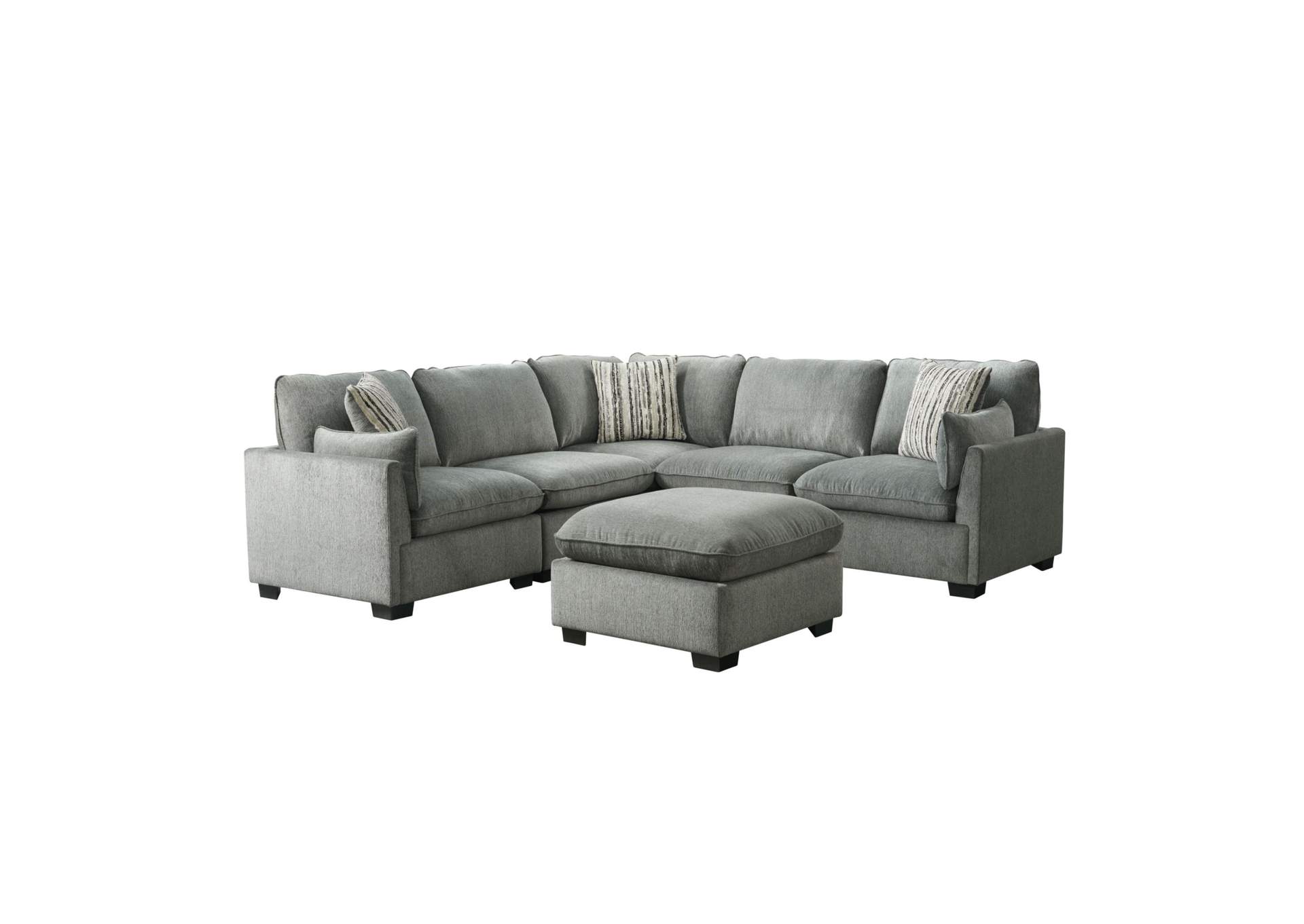 Deville Modular 6 Piece Living Room Set In Nova Grey image 5