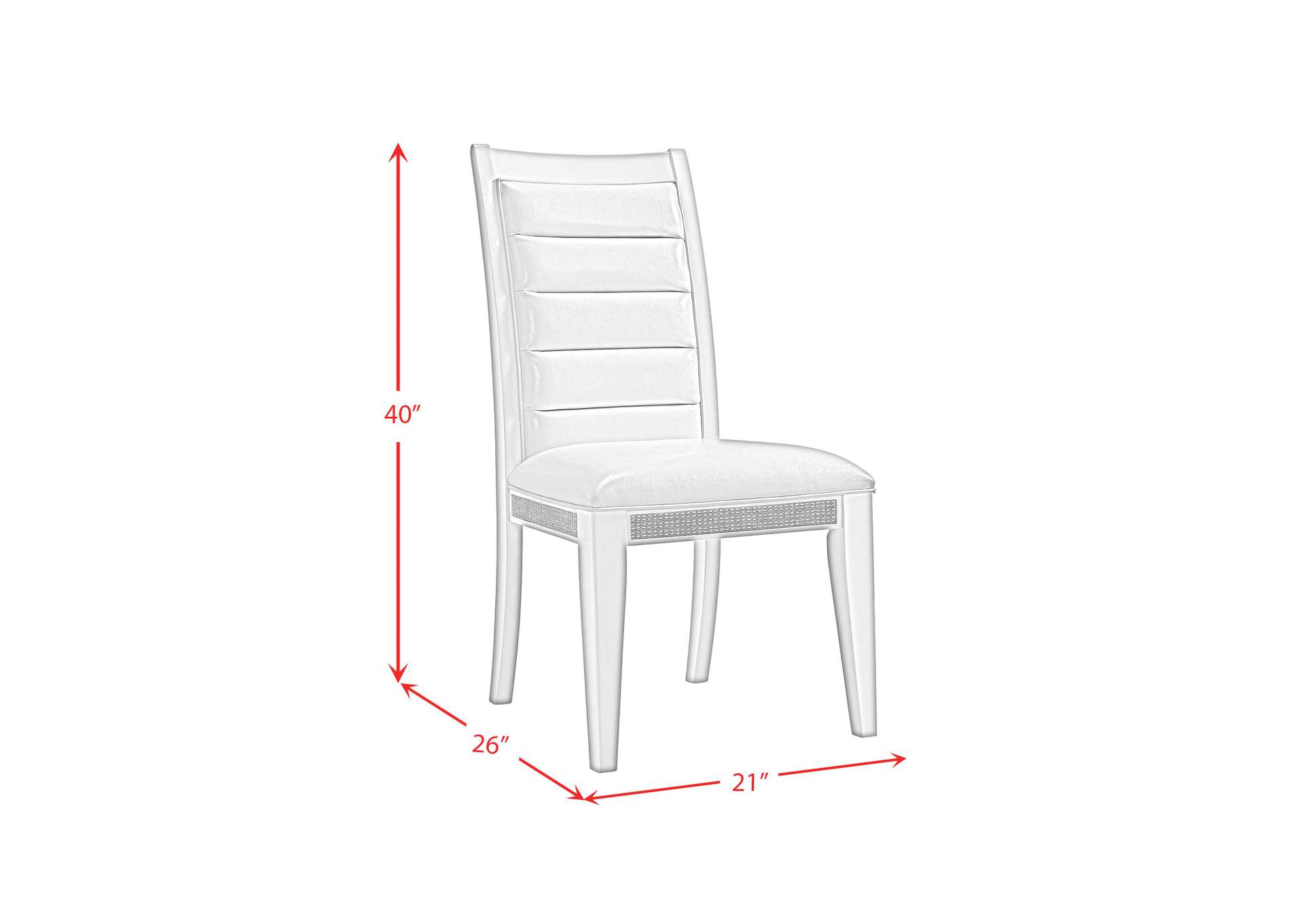Diedra 7 Piece Standard Height Dining Set In White - Table And Six Chairs image 11