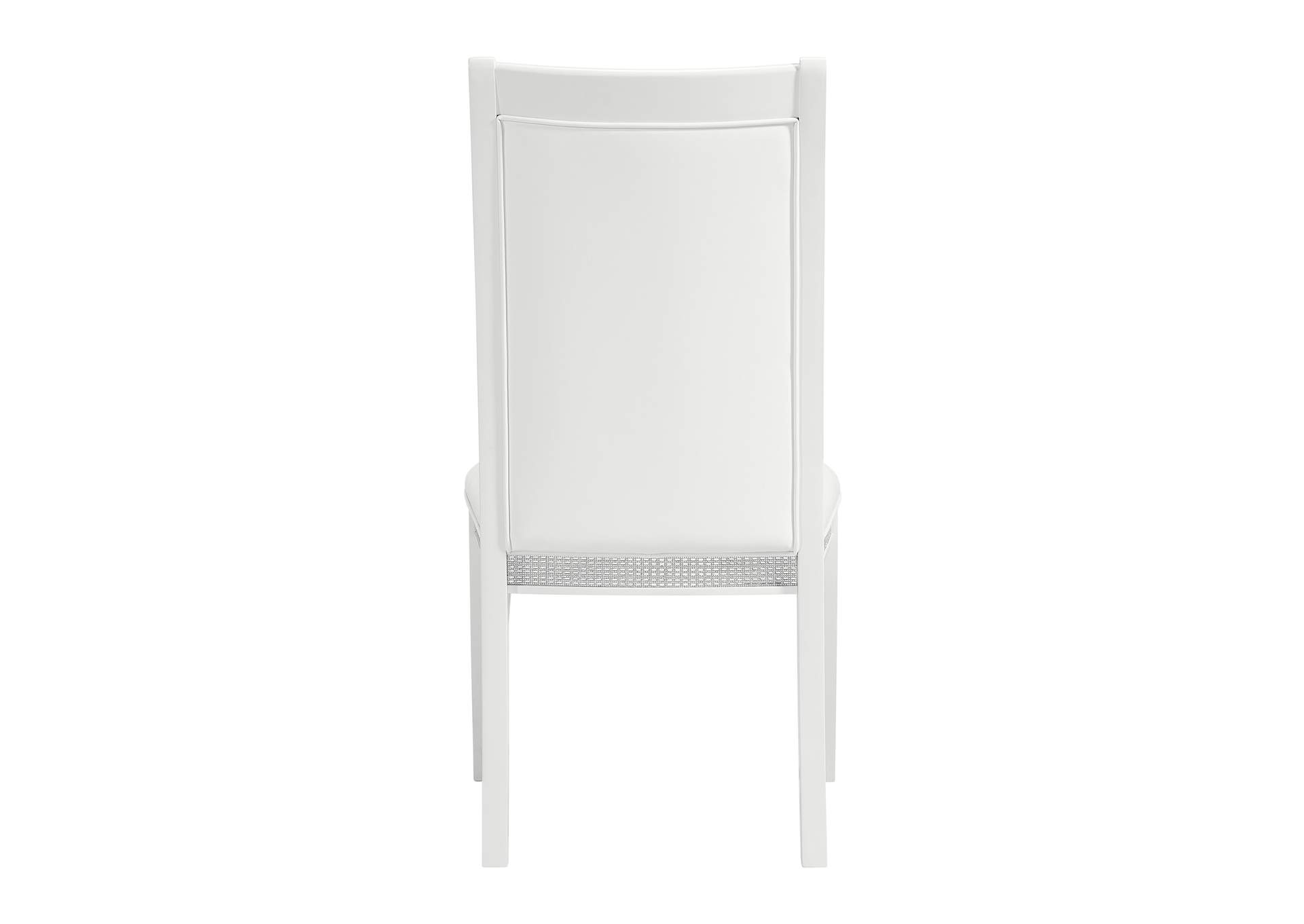 Diedra Dining Side Chair With White Fabric In White 2 Per Carton image 5
