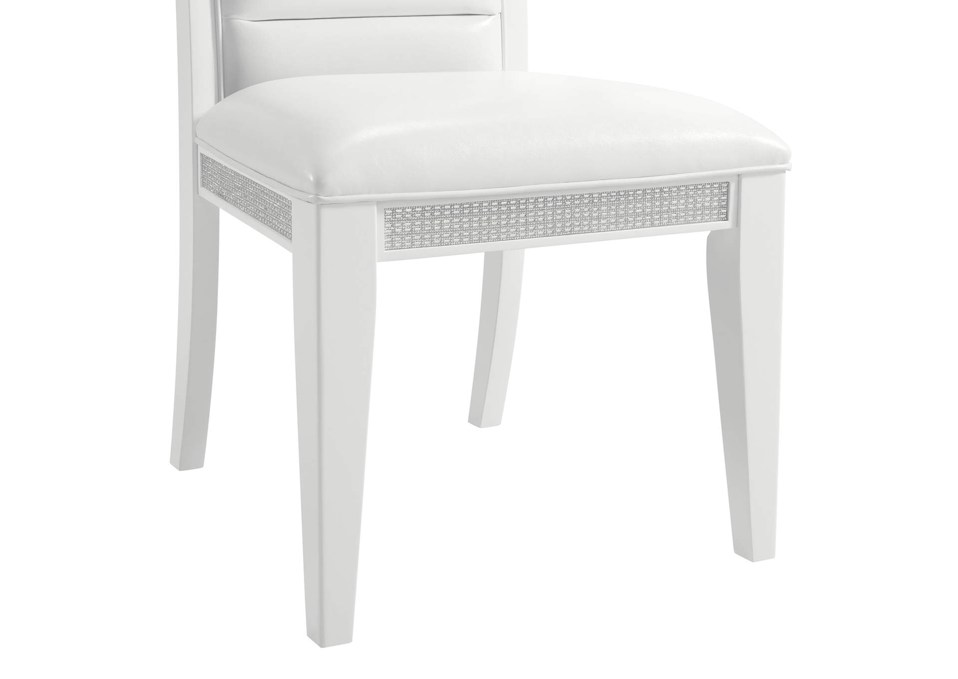 Diedra 7 Piece Standard Height Dining Set In White - Table And Six Chairs image 9