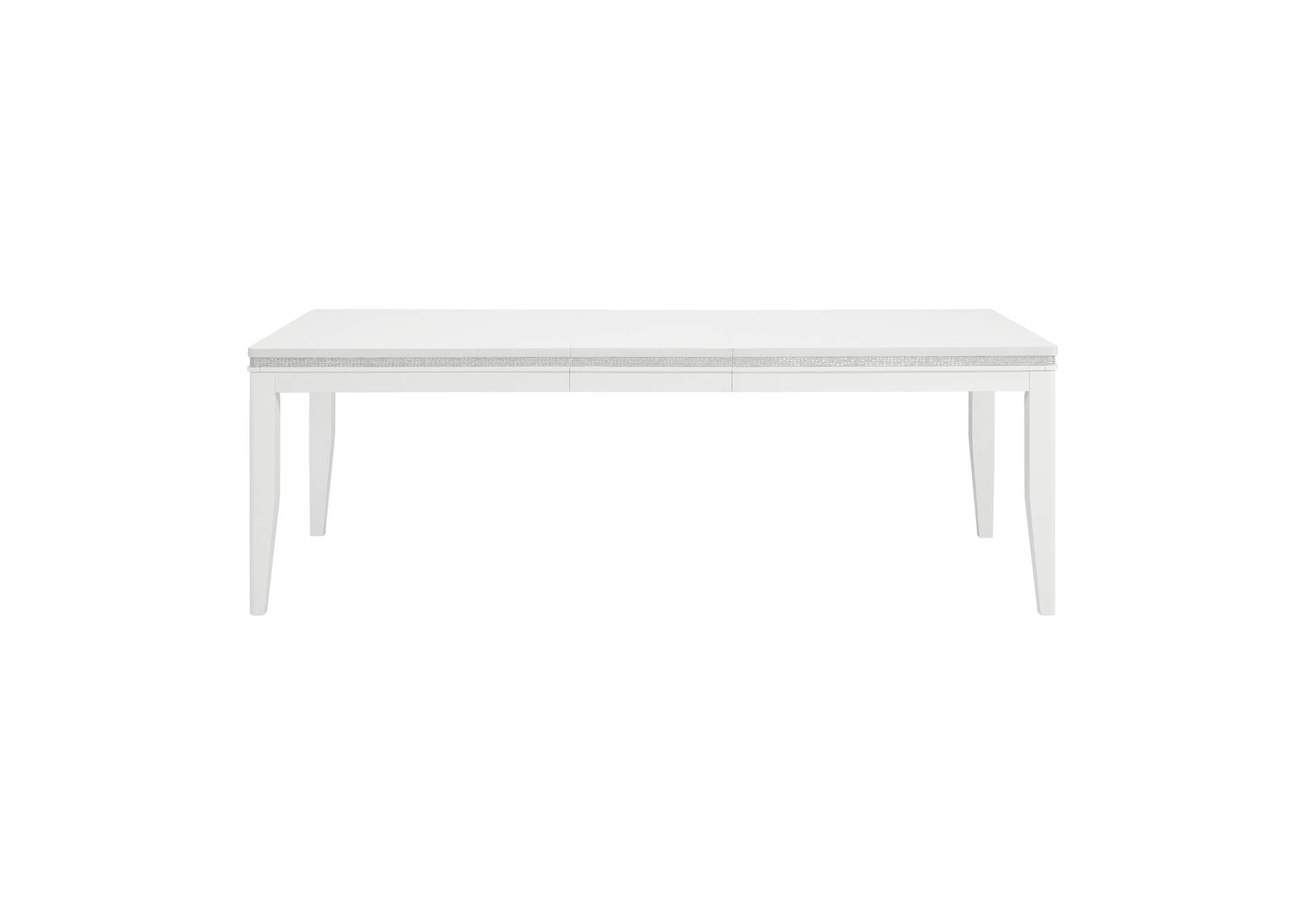 Diedra Rectangular Dining Table With 18 Leaf In White image 4