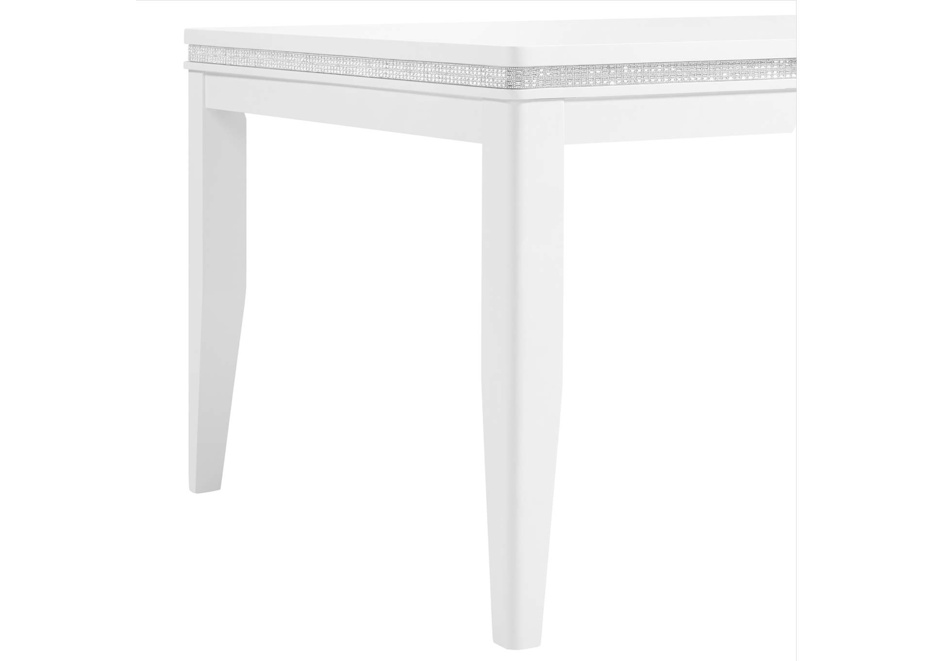 Diedra 7 Piece Standard Height Dining Set In White - Table And Six Chairs image 7