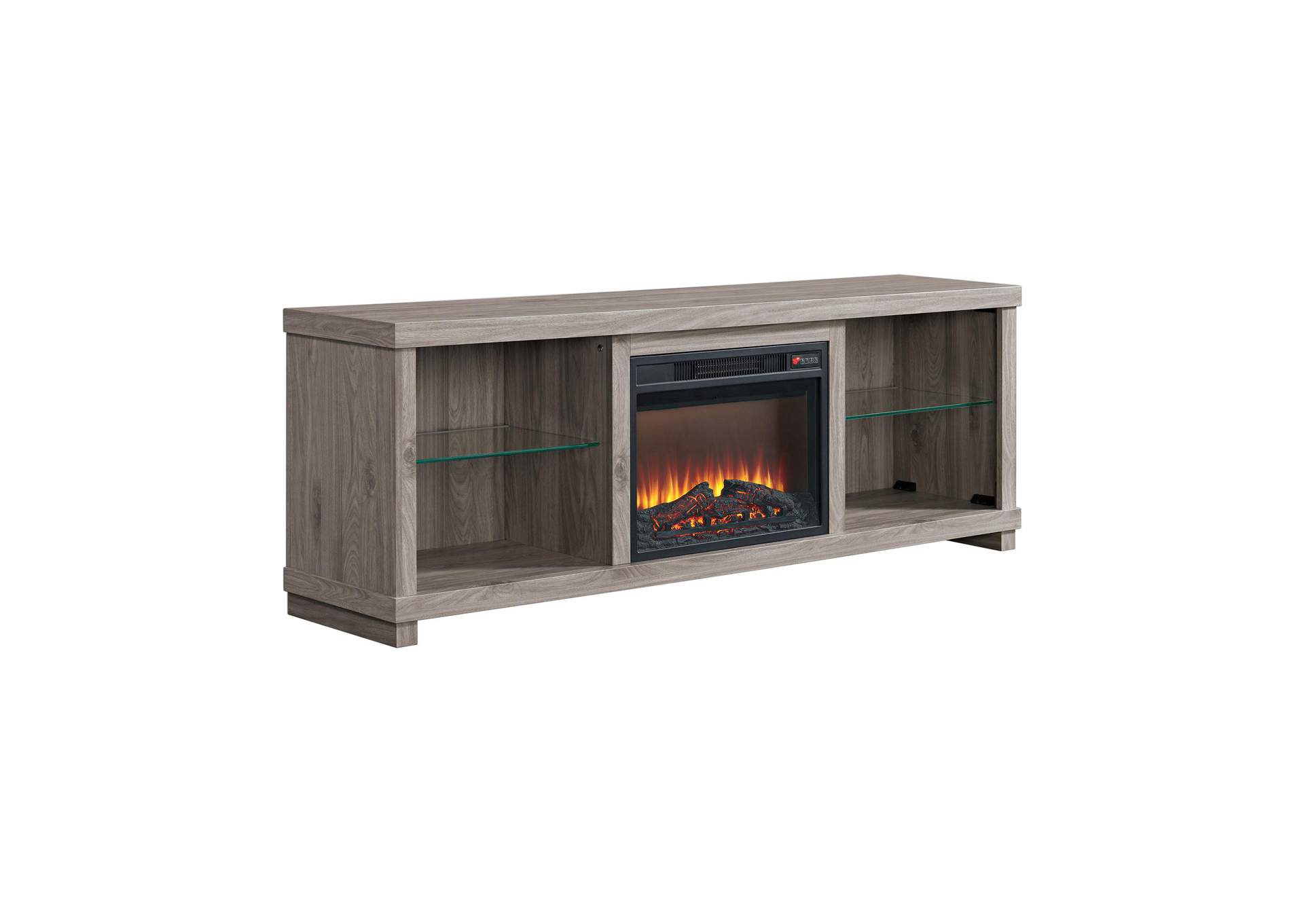 Doha Console With 23 Fireplace Insert In Grey image 3