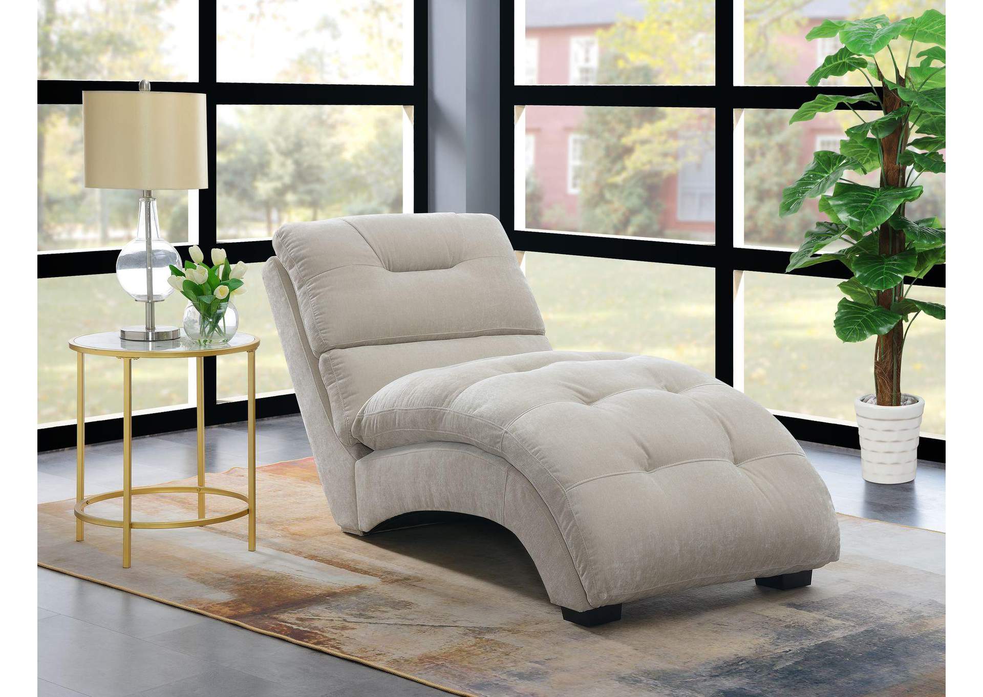 Dominick Chaise In Amigo Linen image 1