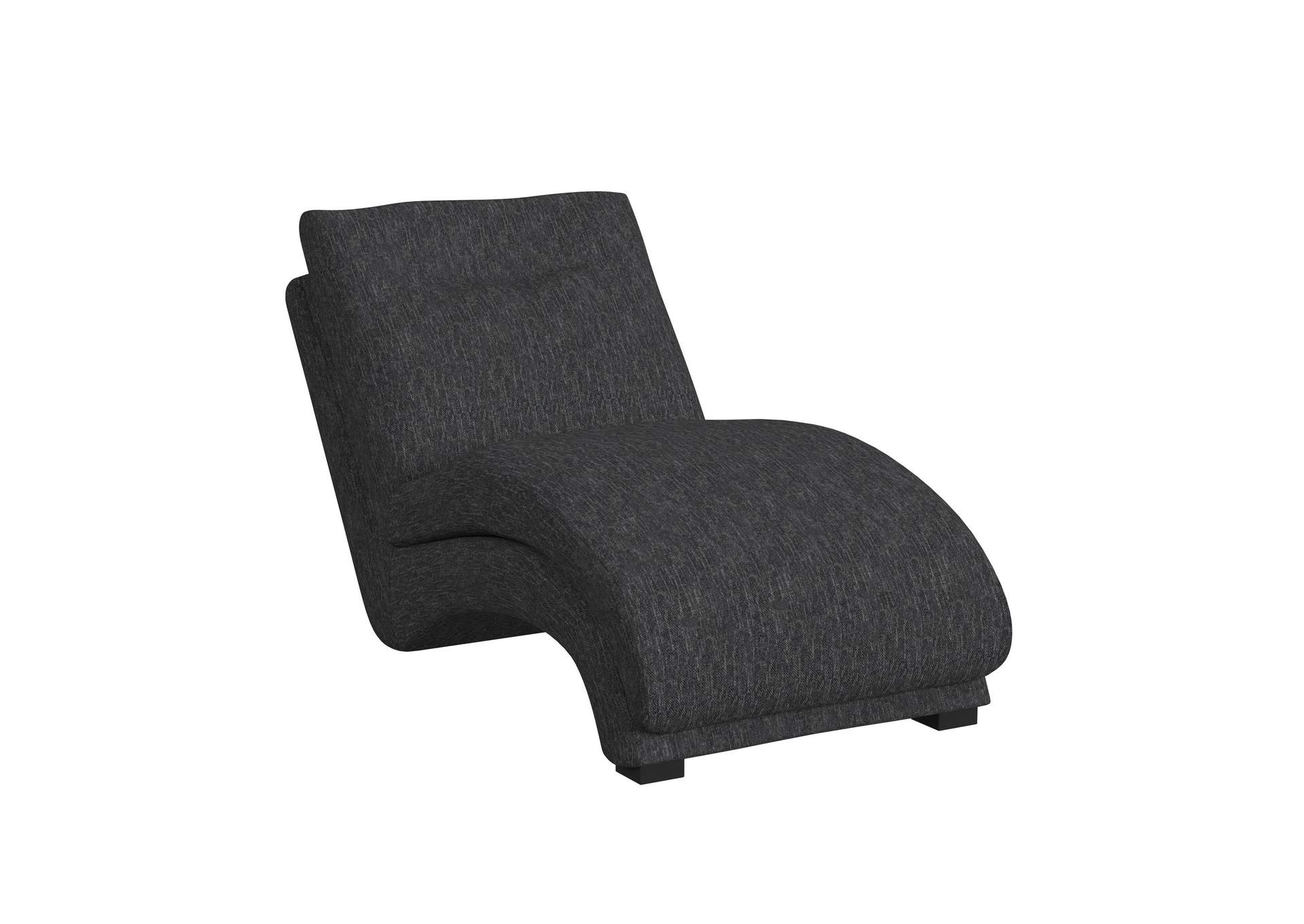 Dominick Ii Chaise In Zaftag Ebony
