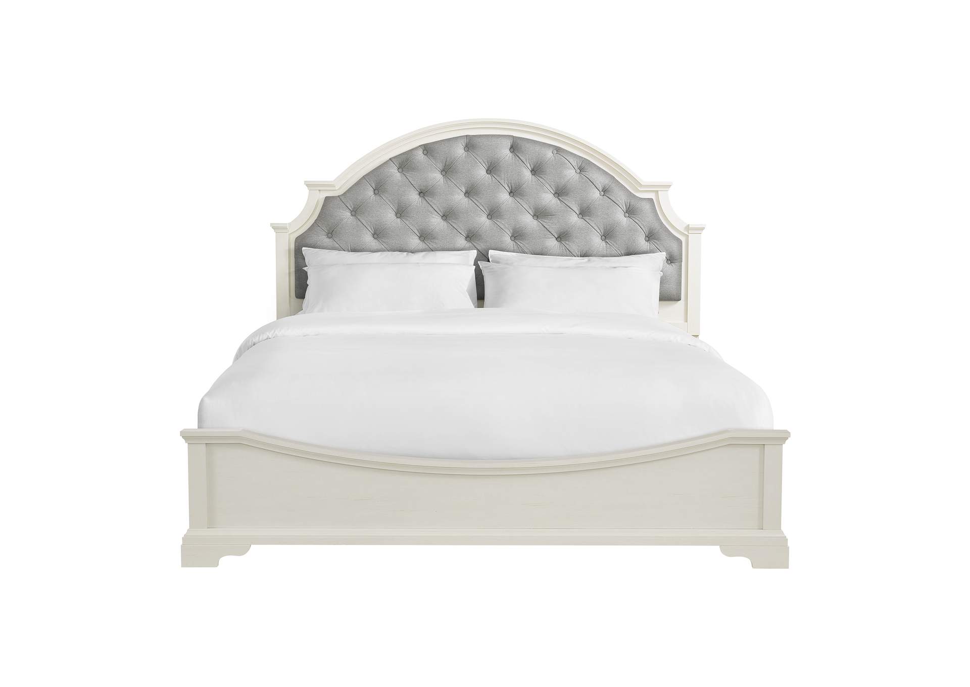 Eastwood Youth King Upholstery Bed In White image 4