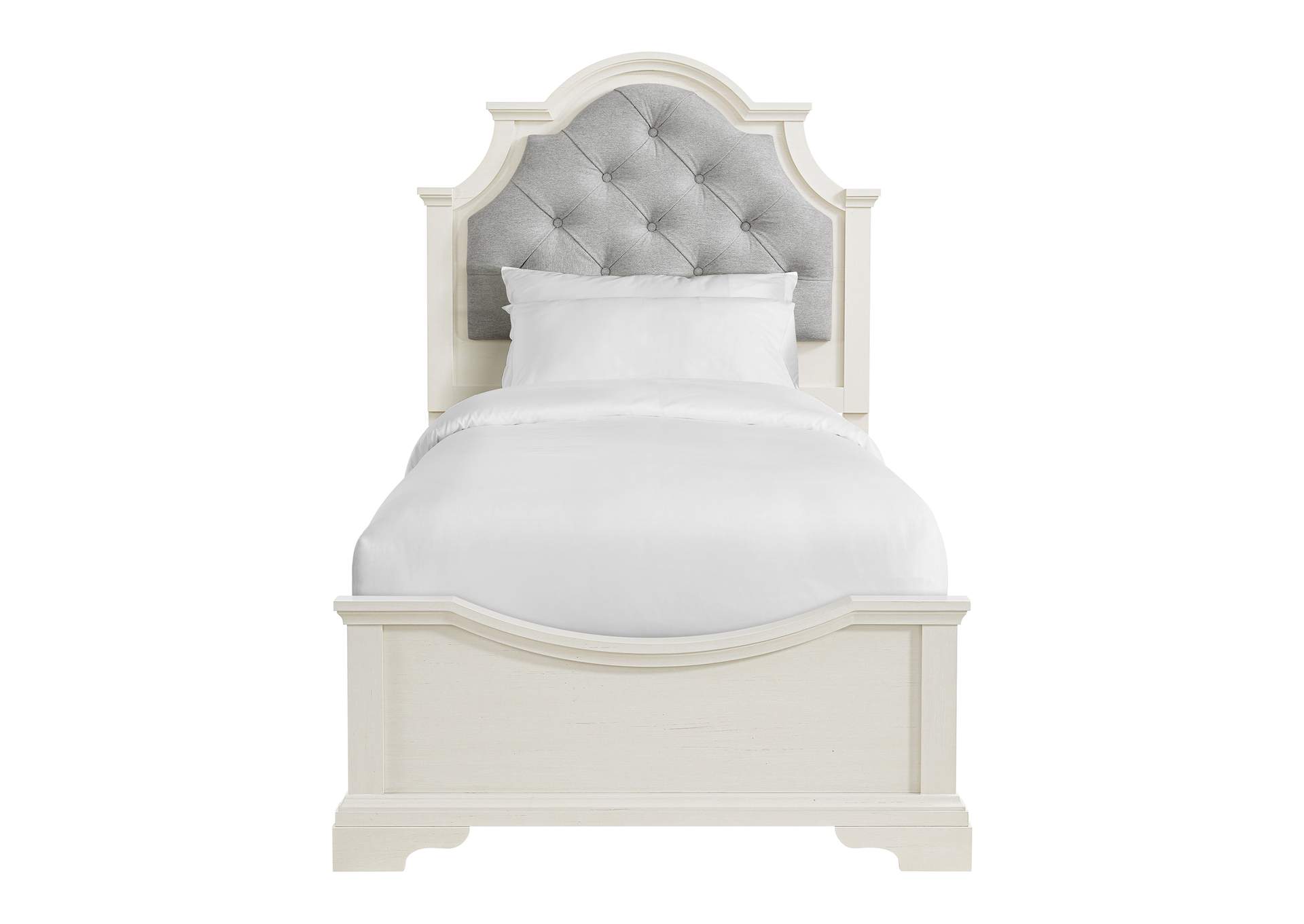 Eastwood Youth Twin Upholstery Bed In White image 4