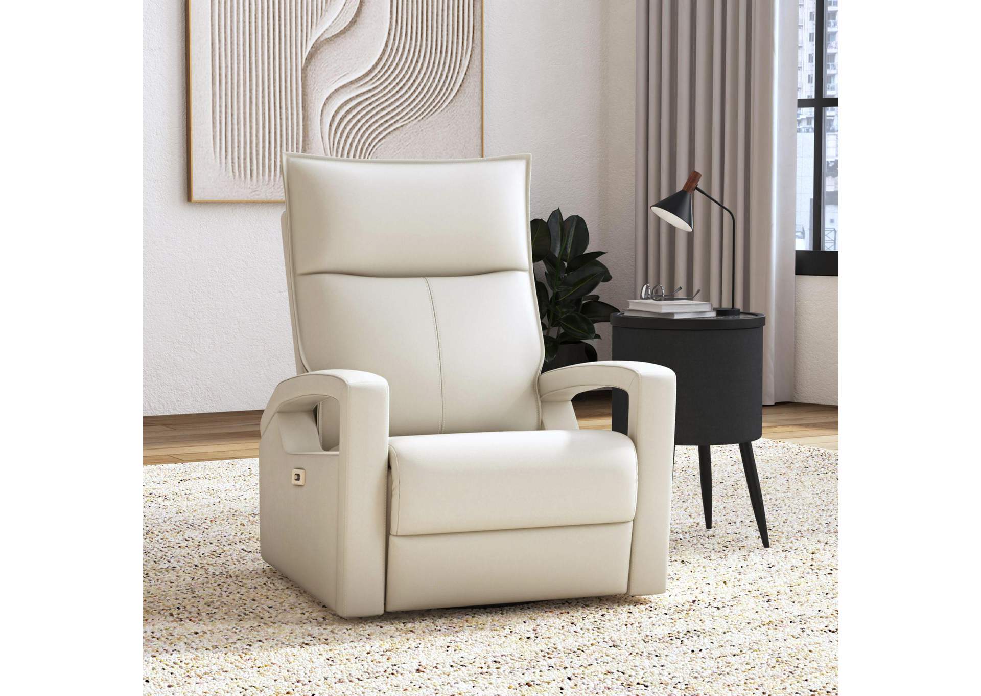 Eco P1 Recliner With Glider And Swivel In Del Mar Cream image 1