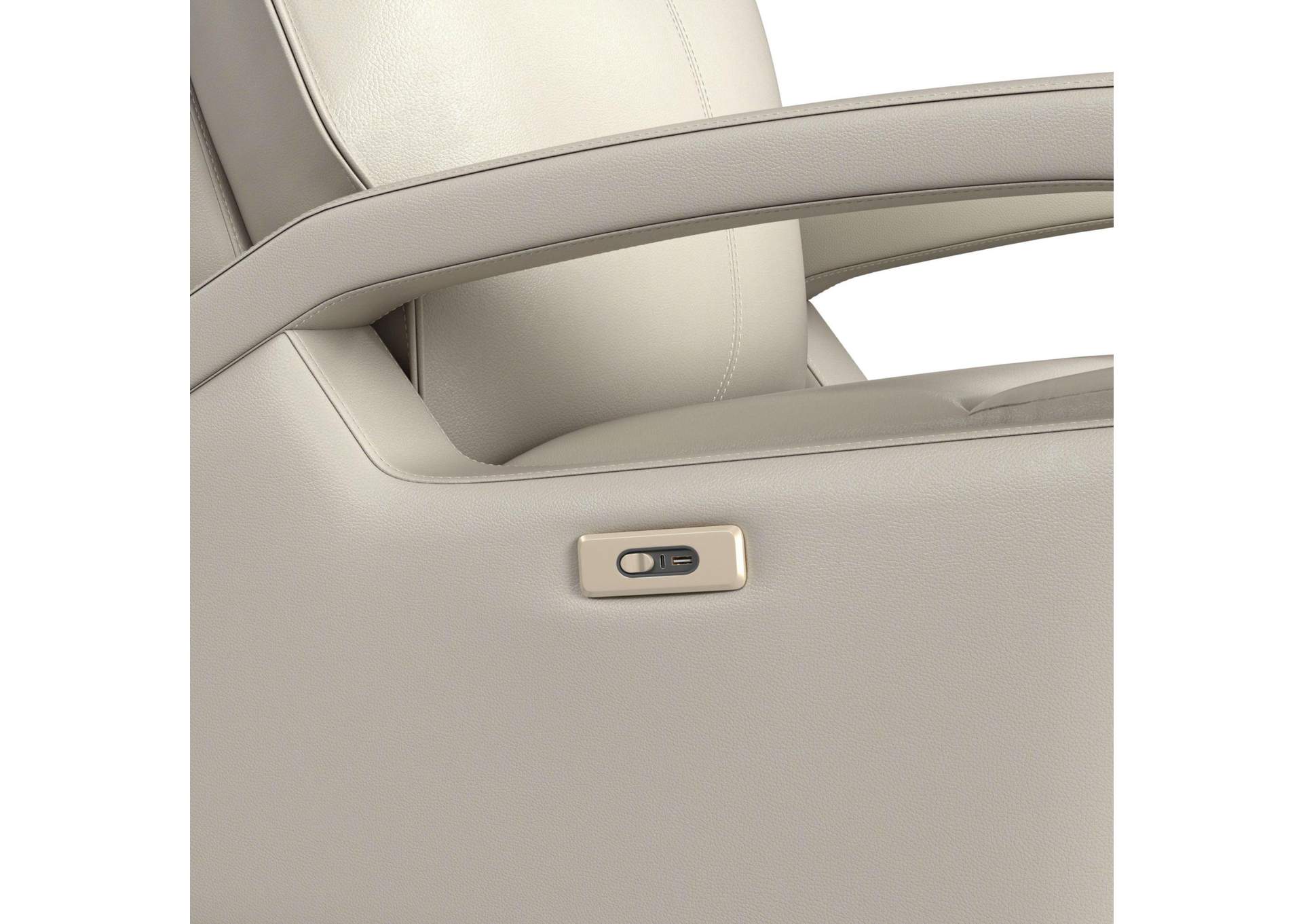 Eco P1 Recliner With Glider And Swivel In Del Mar Cream image 4