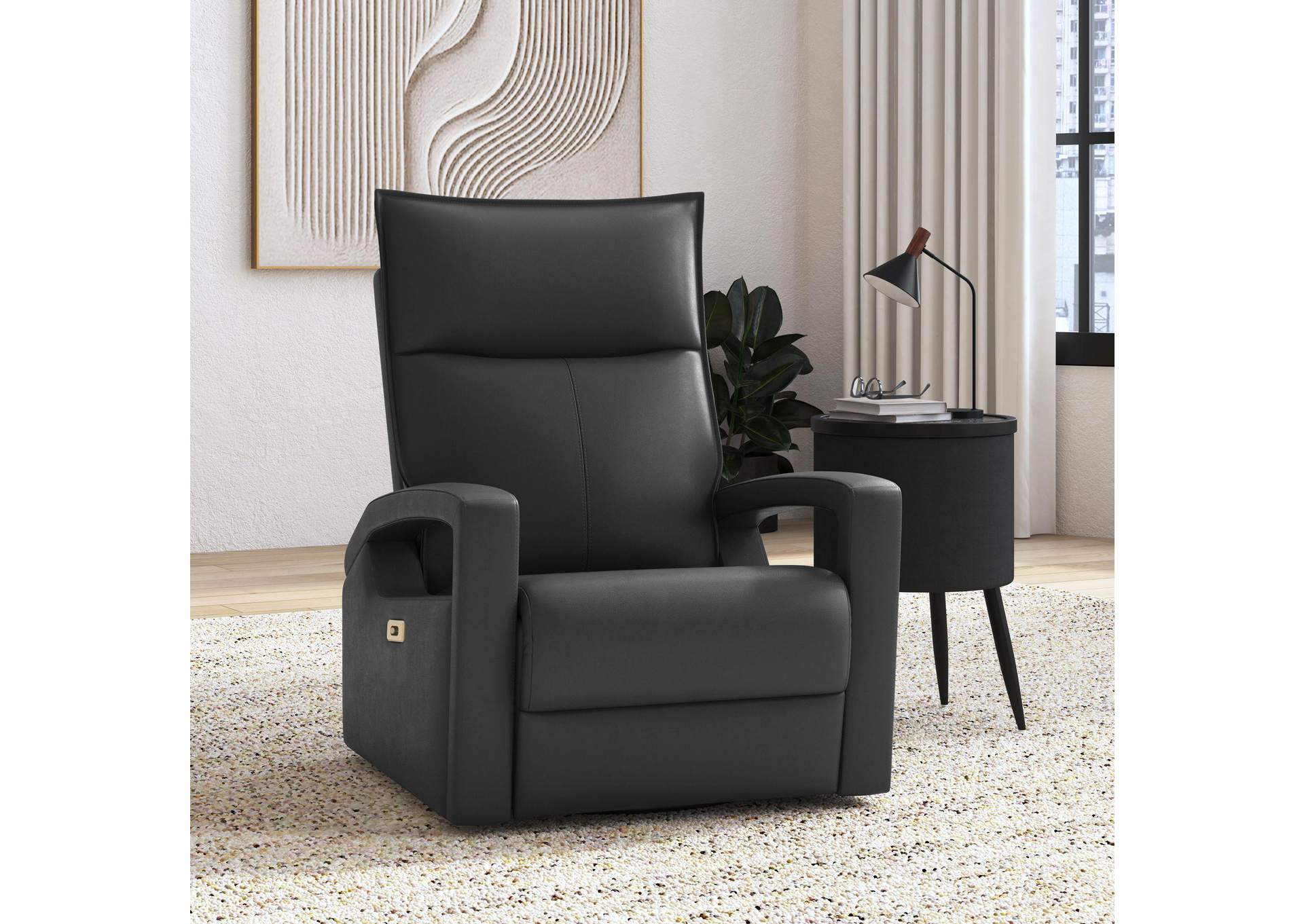 Eco P1 Recliner With Glider And Swivel In Del Mar Grey image 1