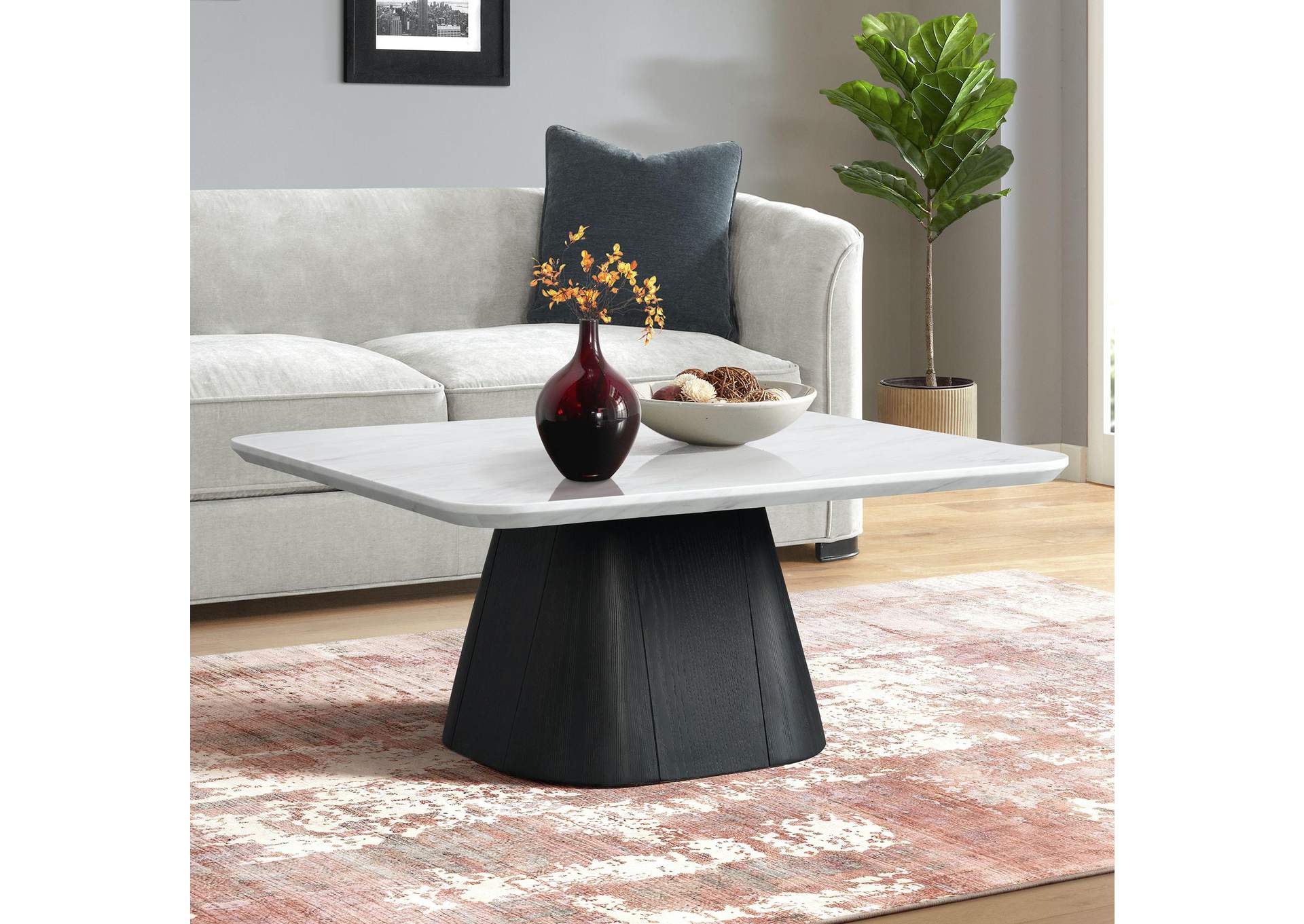 Edison Coffee Table In White And Black image 1