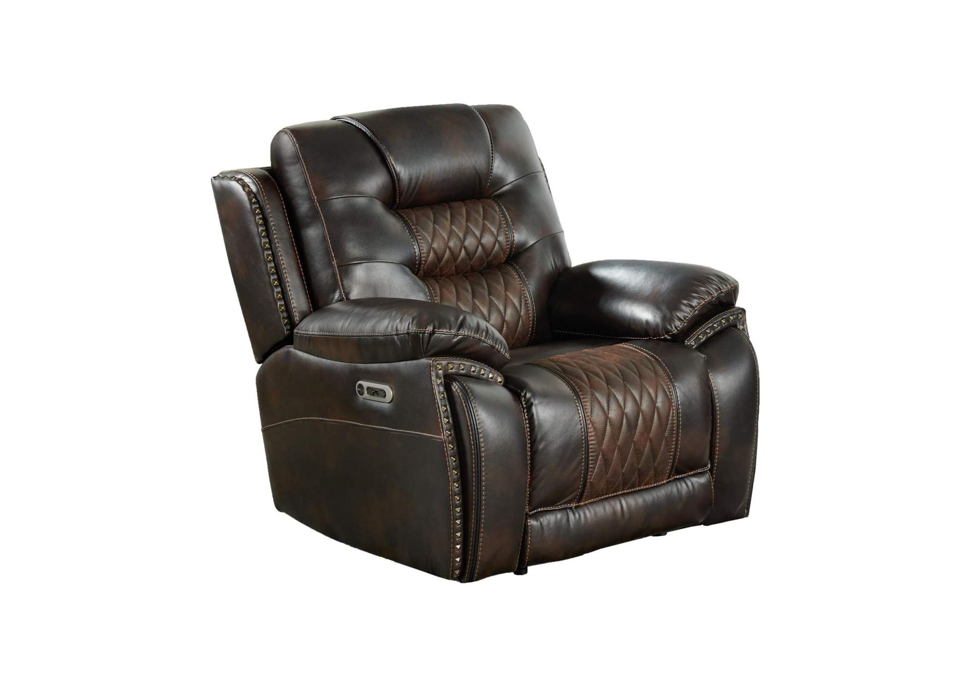 El Camino Power Motion Recliner With Power Headrest In Marietta Brown image 3