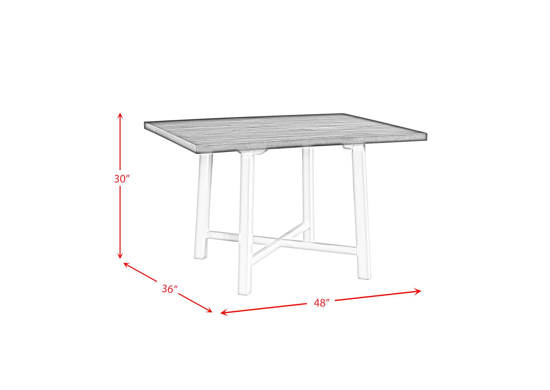 El Paso 5 Piece Dining Set Grey - Espresso