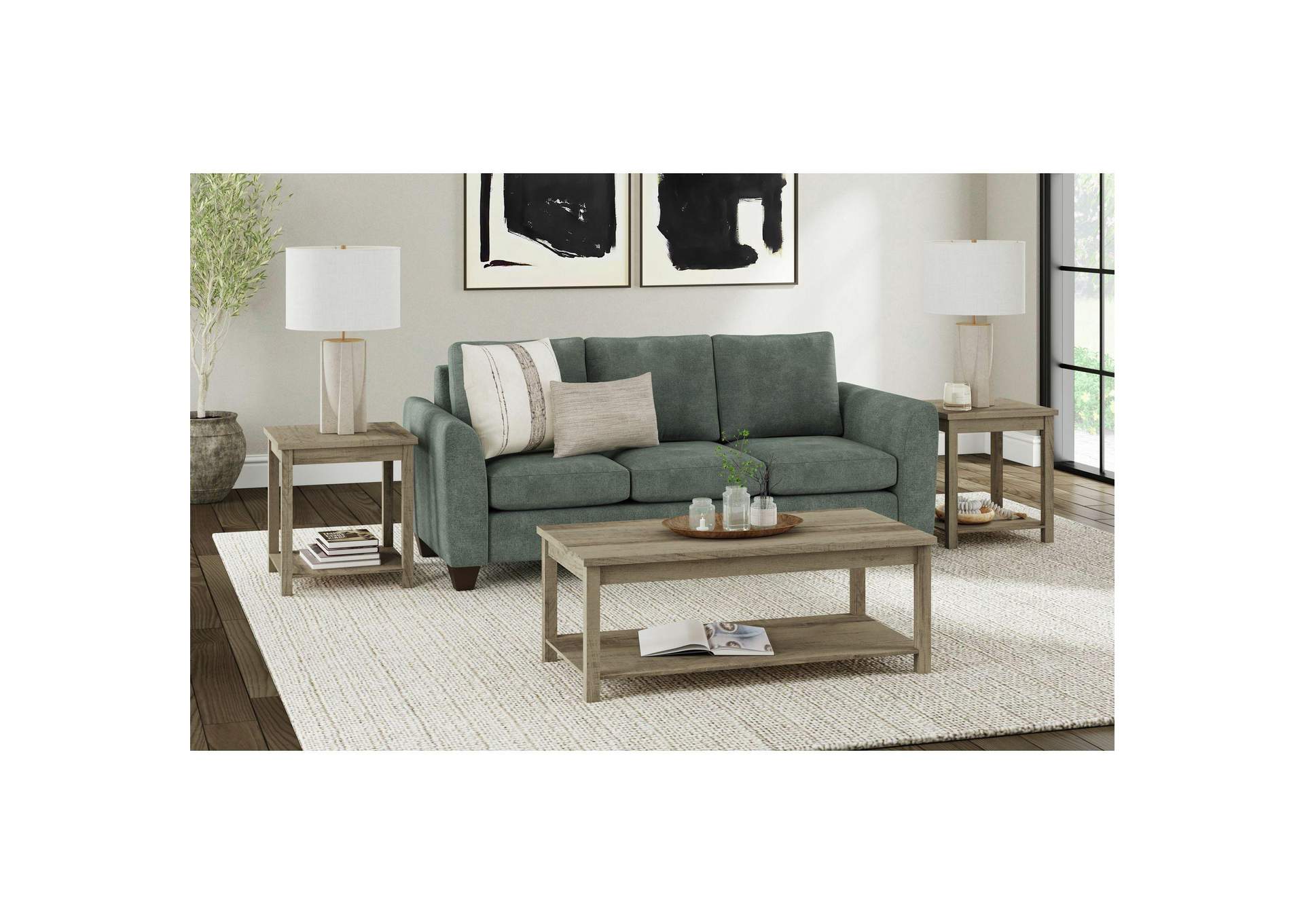 Eleanor 3 Piece Occasional Table Set Set In Brown image 1