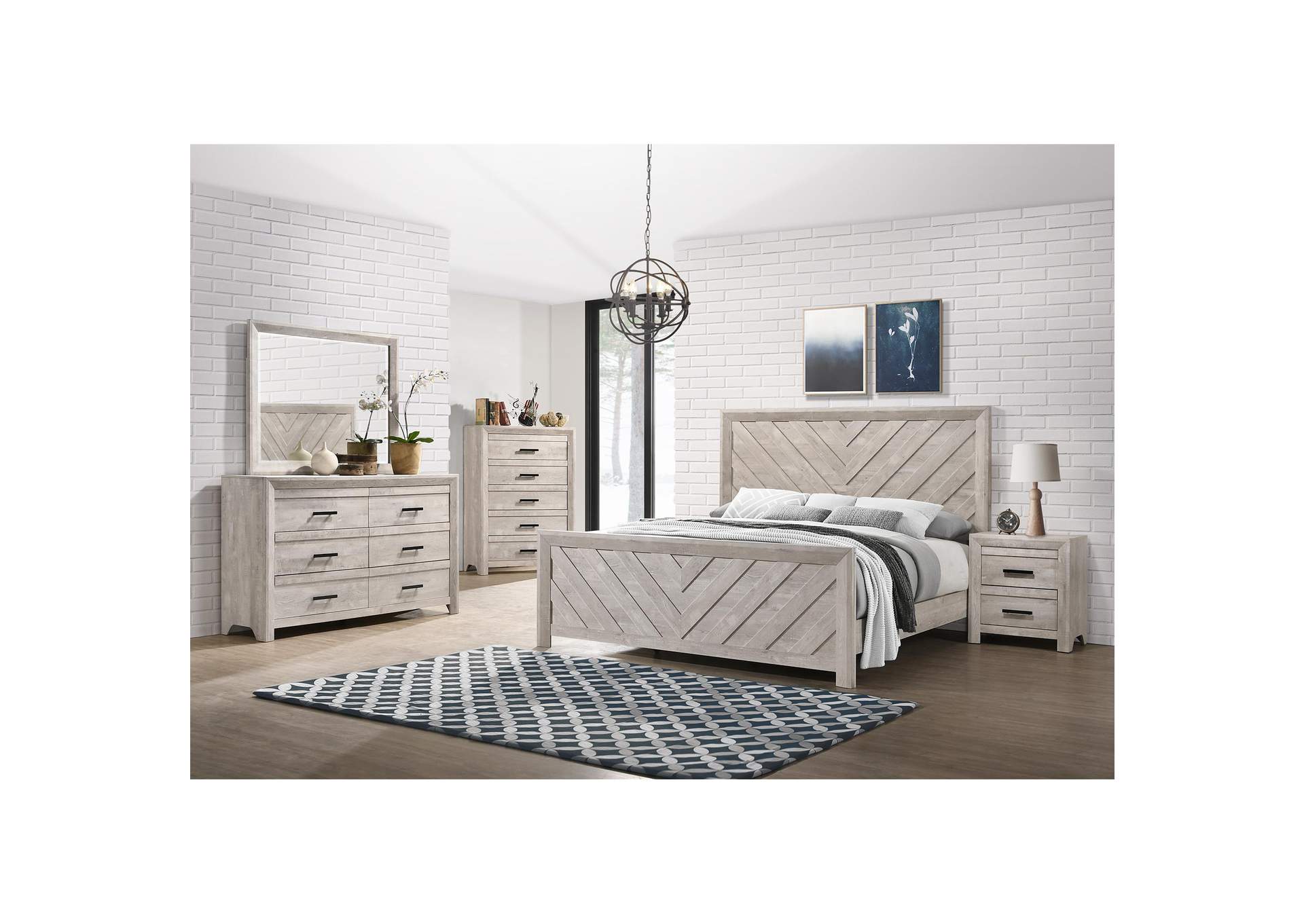 Eleanor King Bed In White image 1