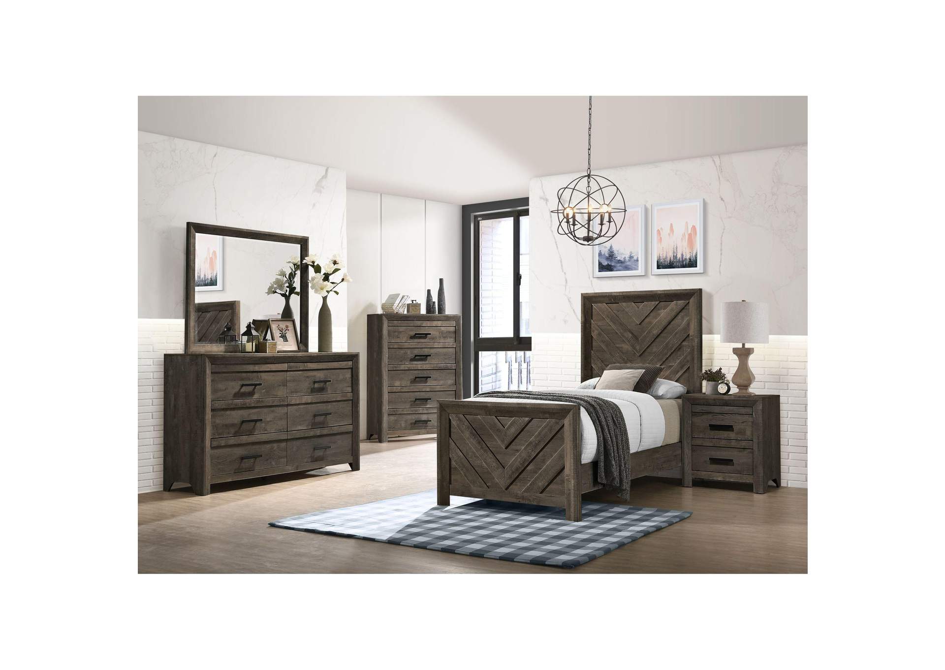 Eleanor Twin Bed In Mocha Grey image 1