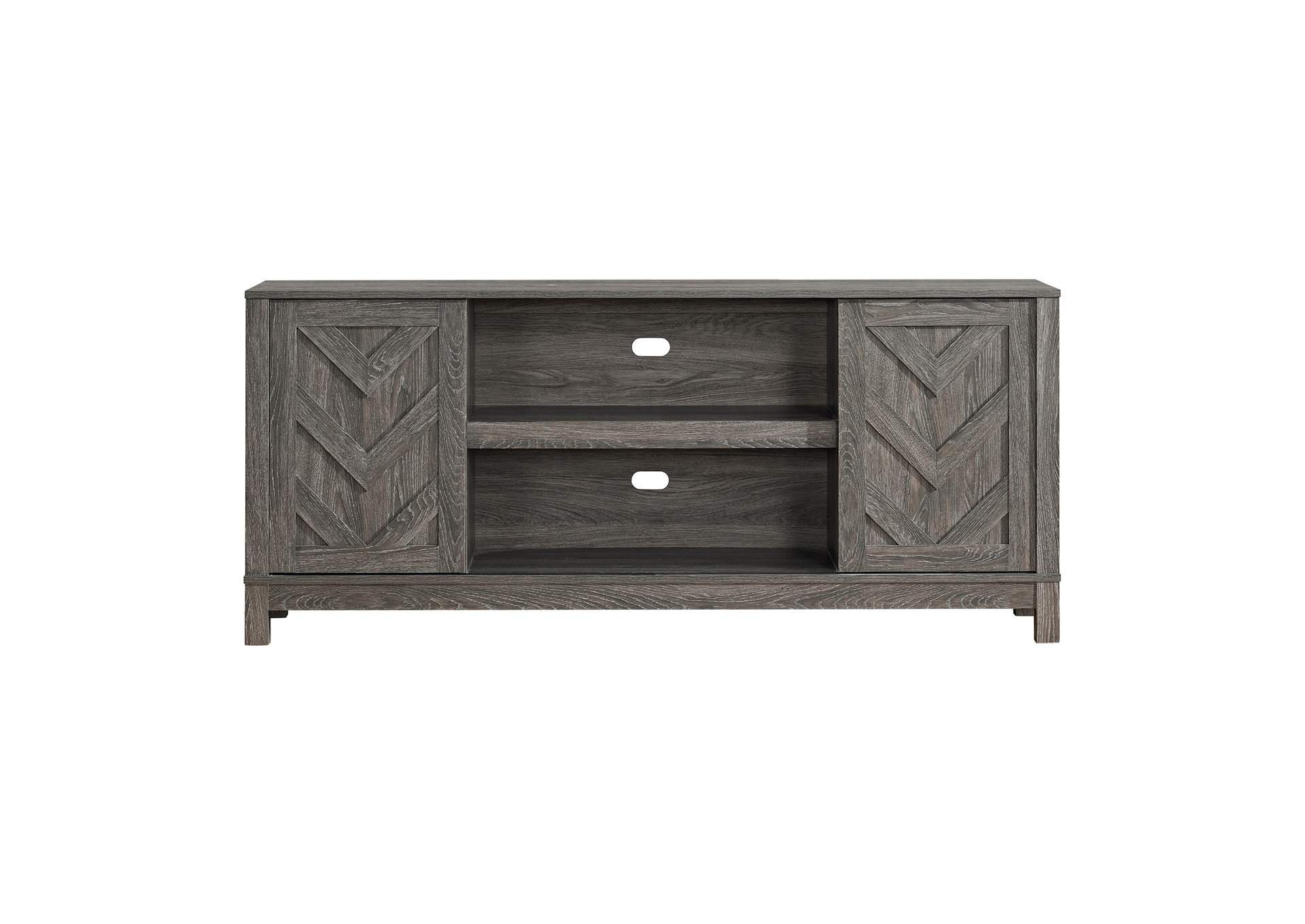 Eleanor 60 TV Stand With Sliding Door In Mocha Grey