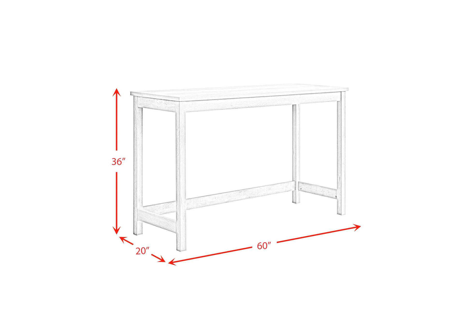 Eleanor Bar Table Single Pack 1 Tables 3 Stools In White image 9
