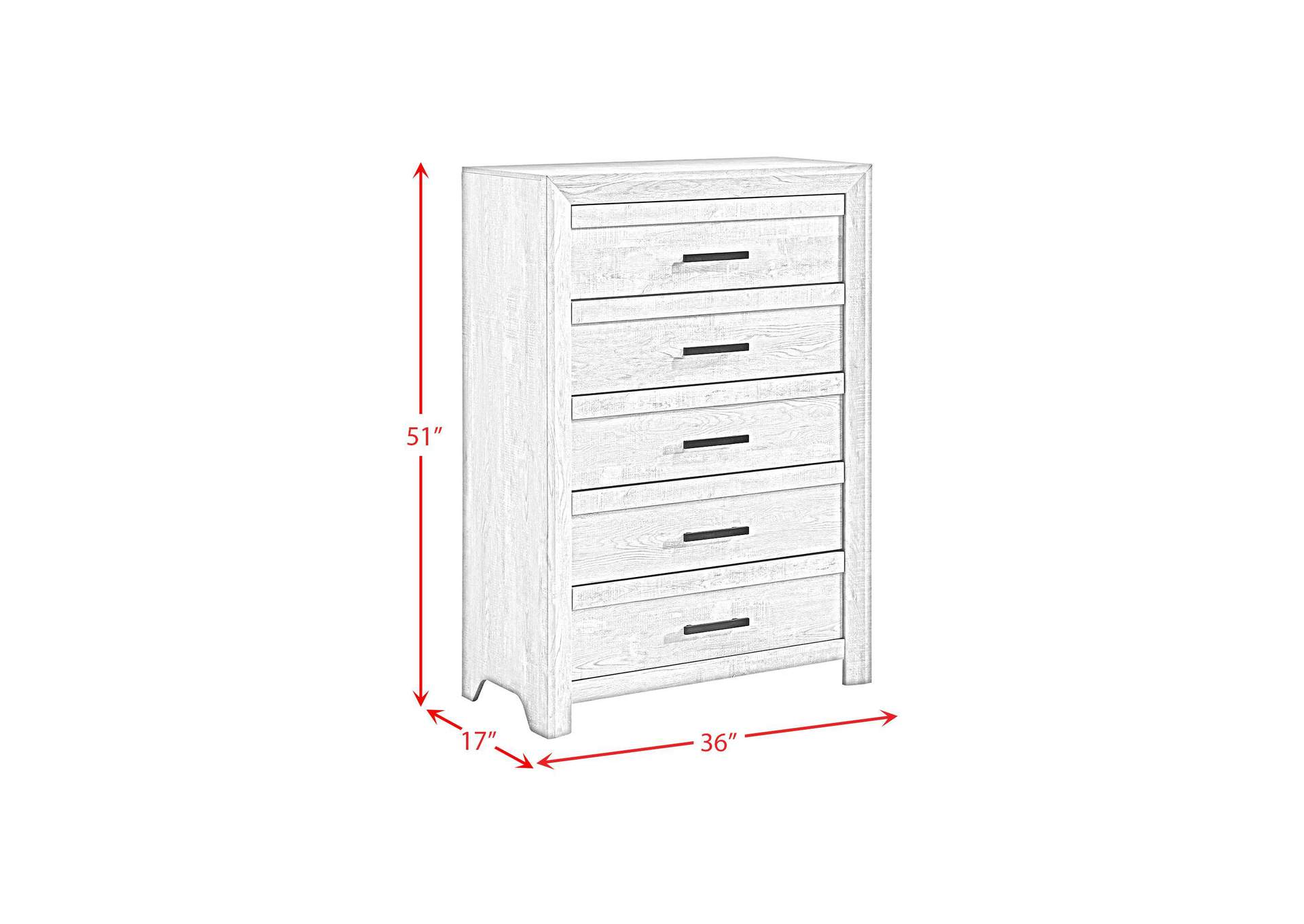 Eleanor 5 - Drawer Chest In White image 8