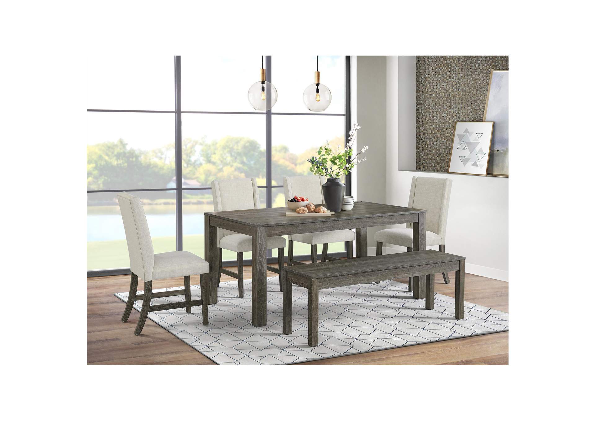 Eleanor Rectangular Dining Table In Mocha Grey image 1