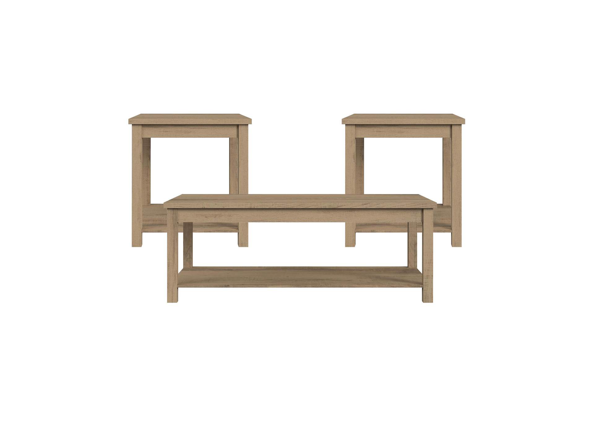 Eleanor 3 Piece Occasional Table Set Set In Brown image 3