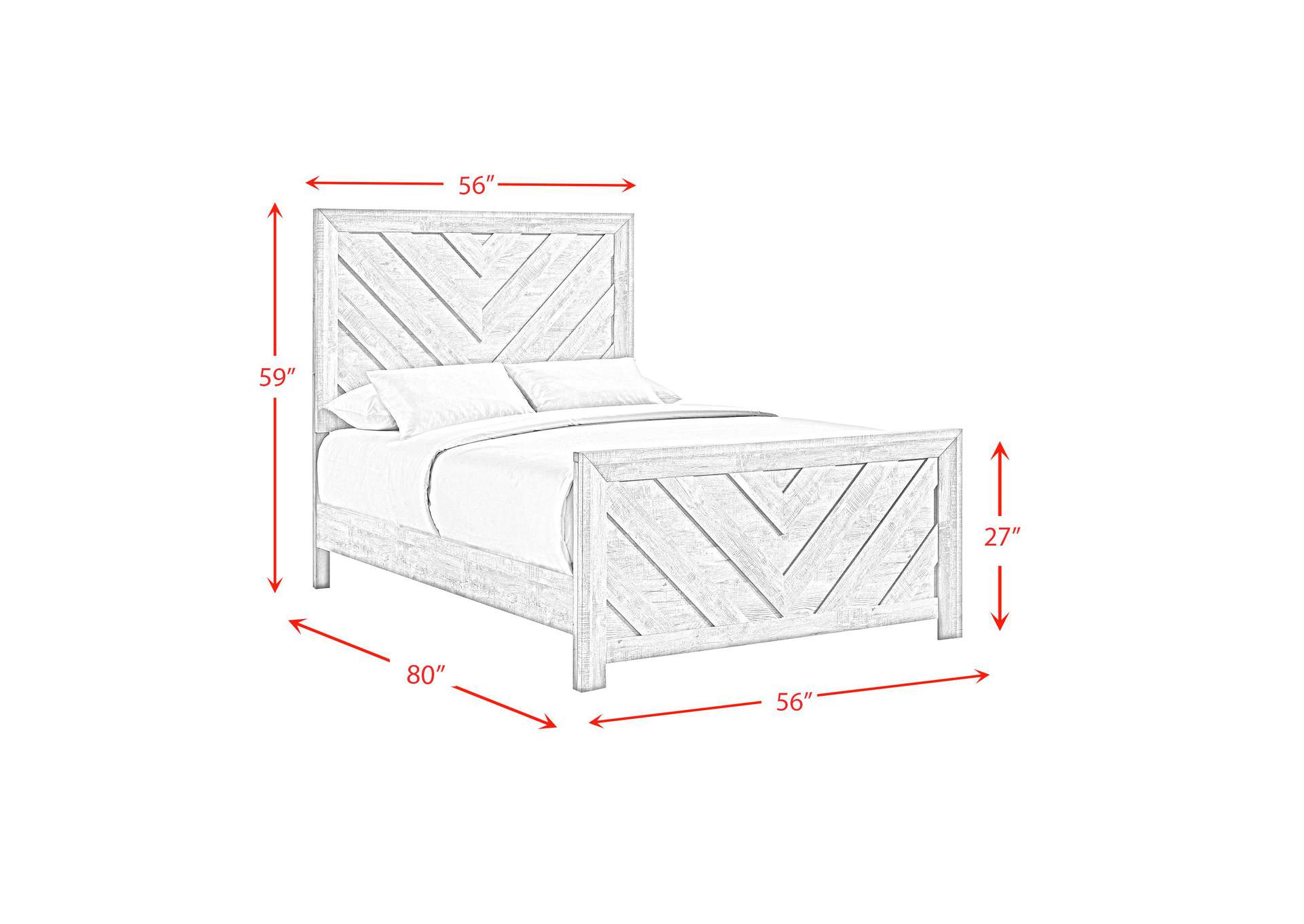 Ellen Full Bed White image 9