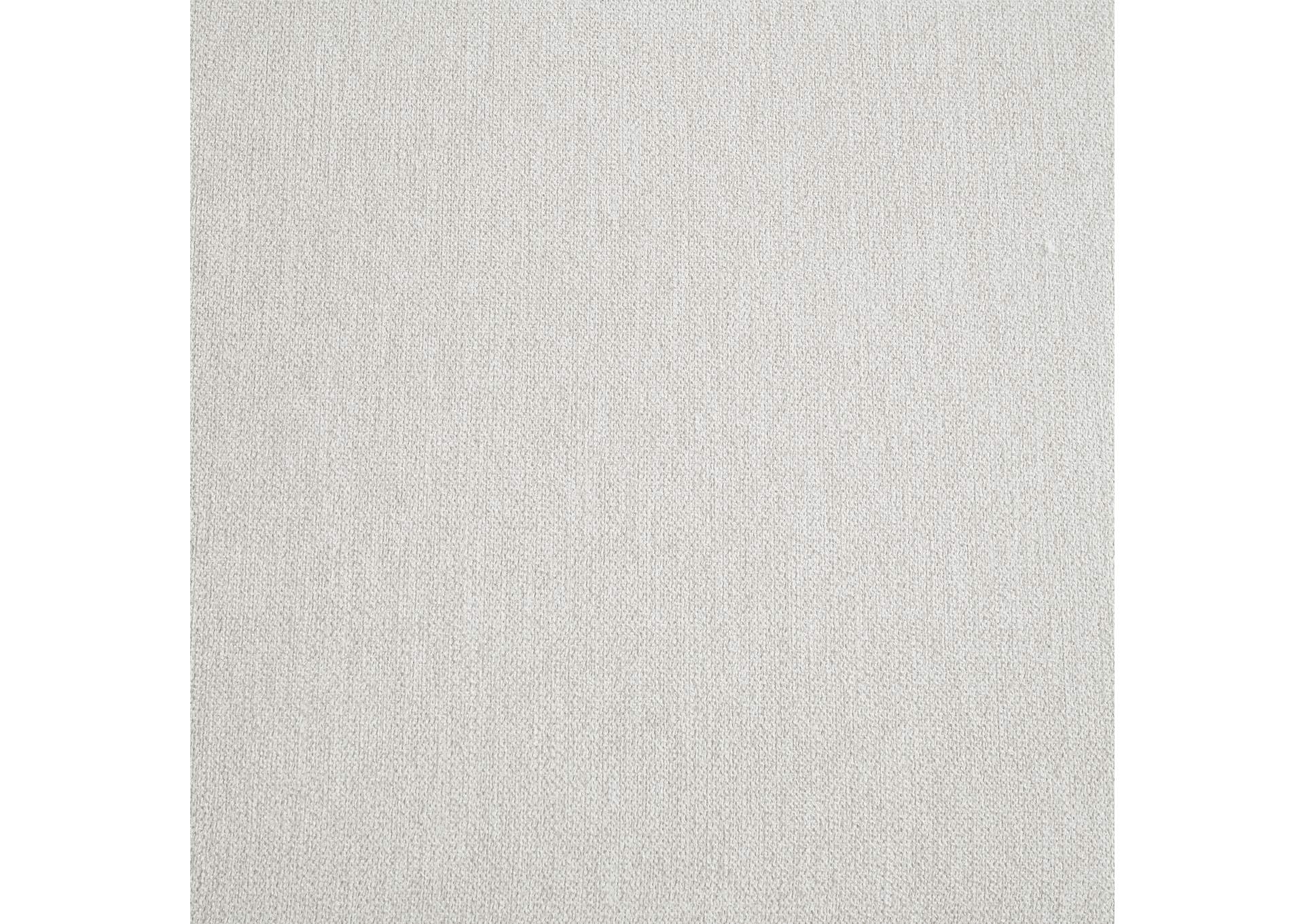 Elma Dining Bench With White Fabric In Almond