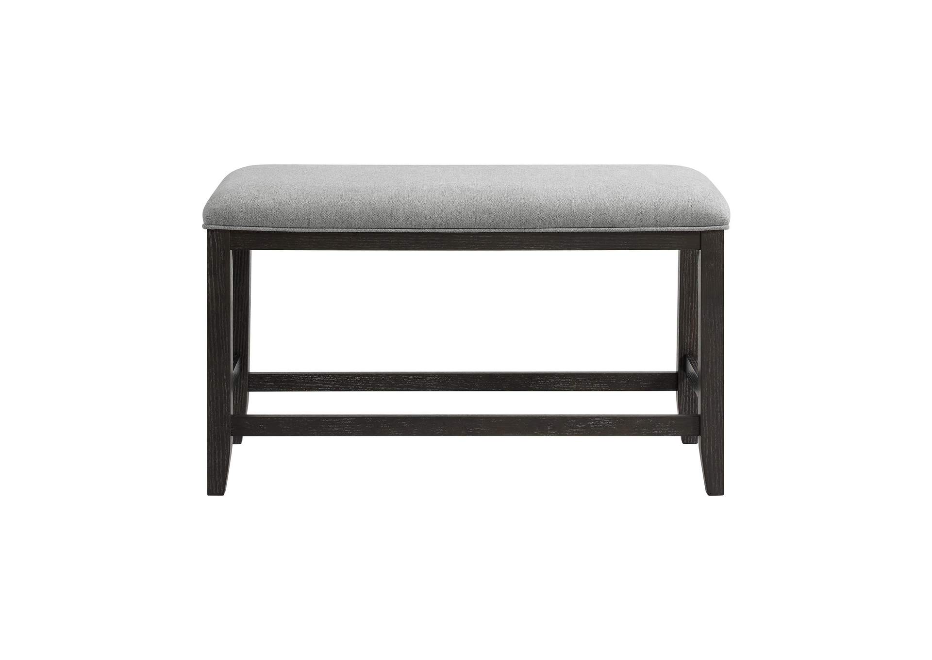 Elodie Counter Bench With Grey Fabric In Charcoal image 6
