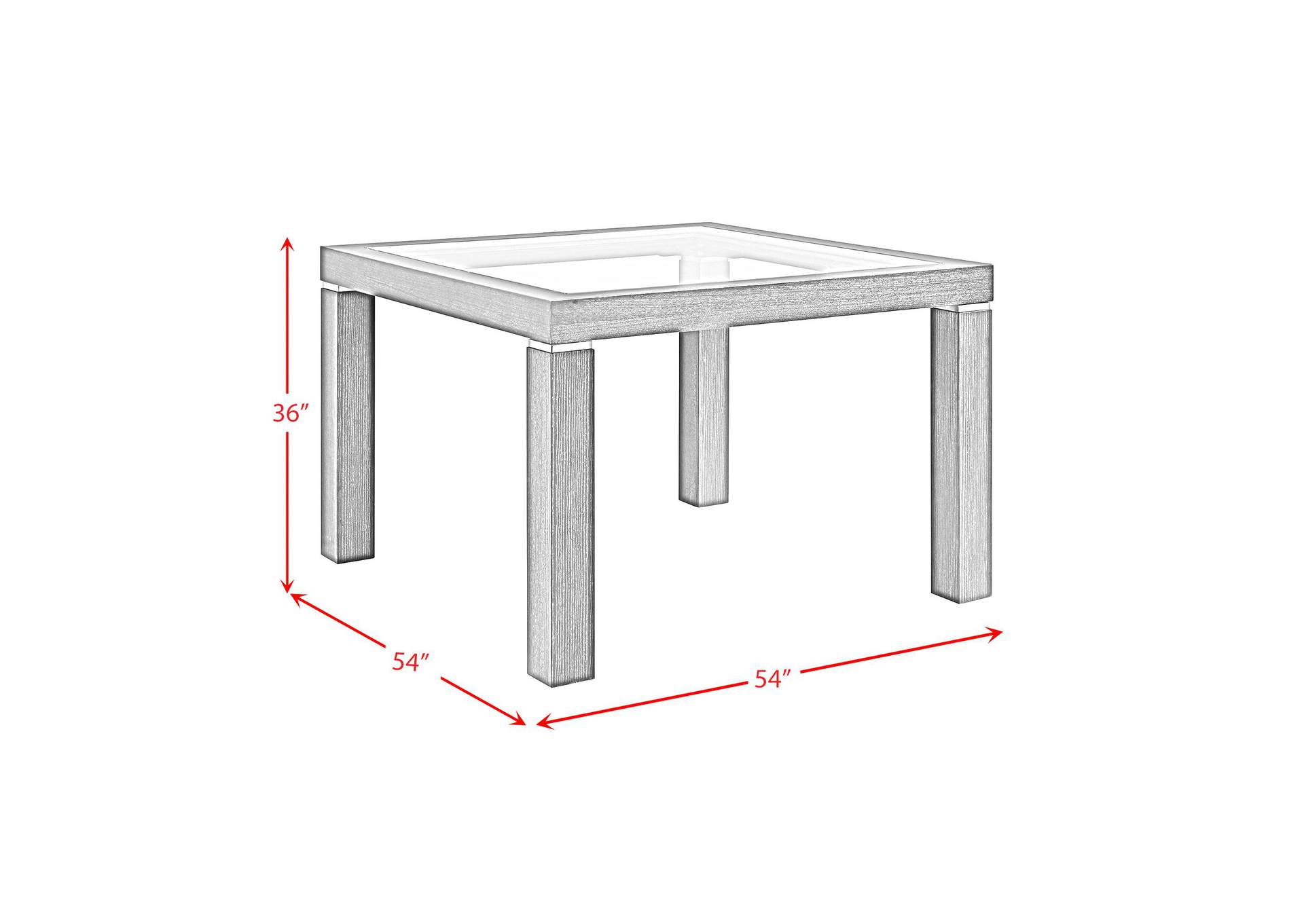 Elodie Counter Table With Glass In Charcoal image 5