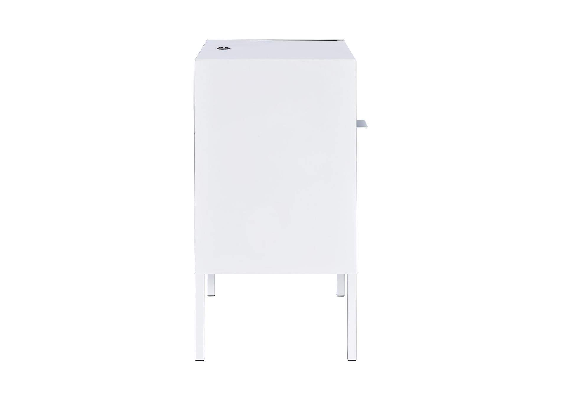 Ember Nightstand C - 1094 White Nightstand With USB image 12