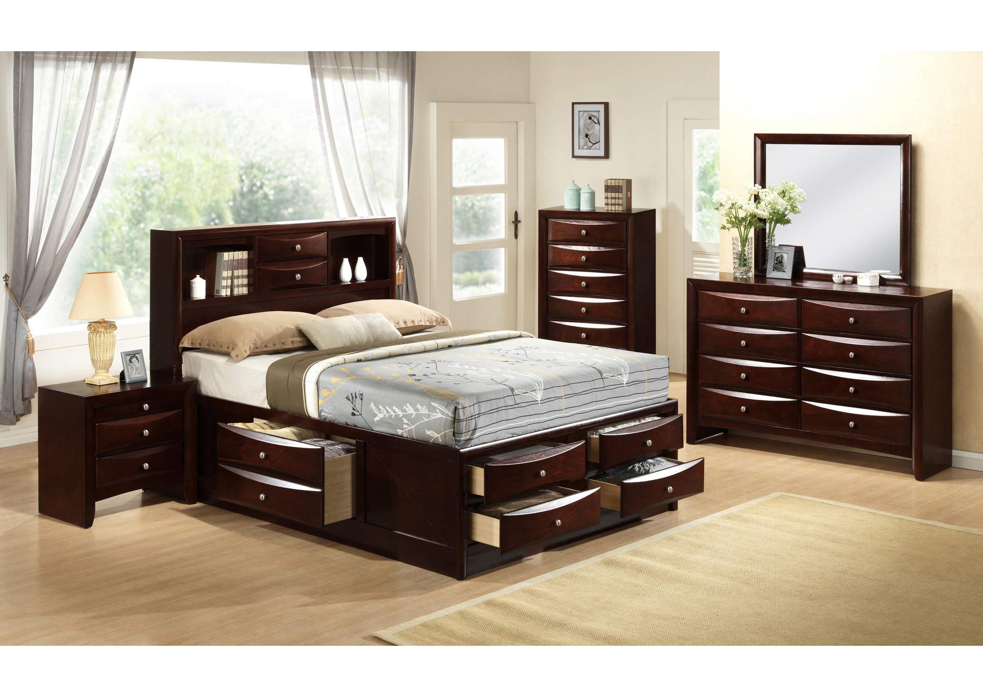 Emily Nightstand Espresso Color image 1