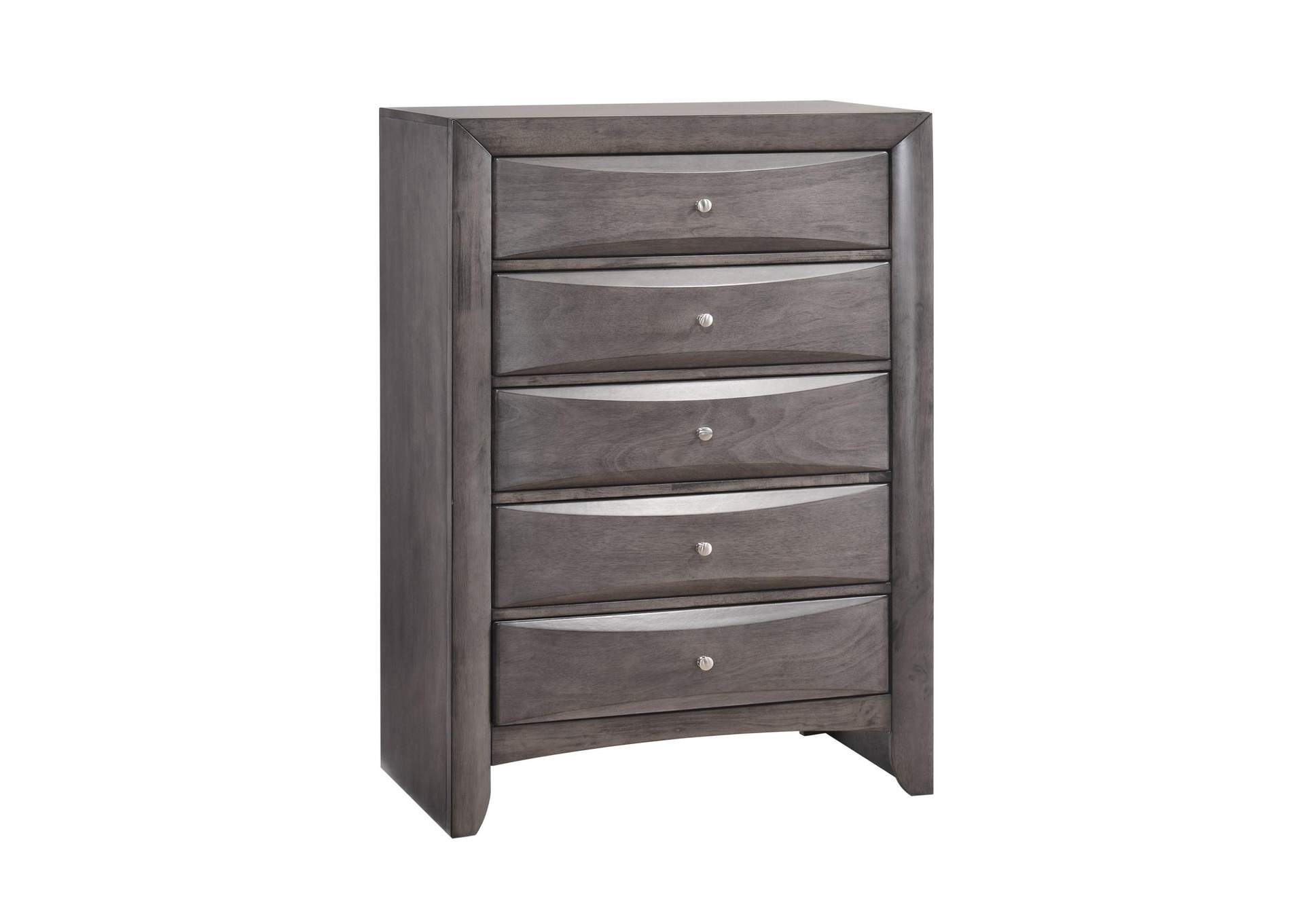 Emily Chest Grey 5 Drawer Sturdy image 7