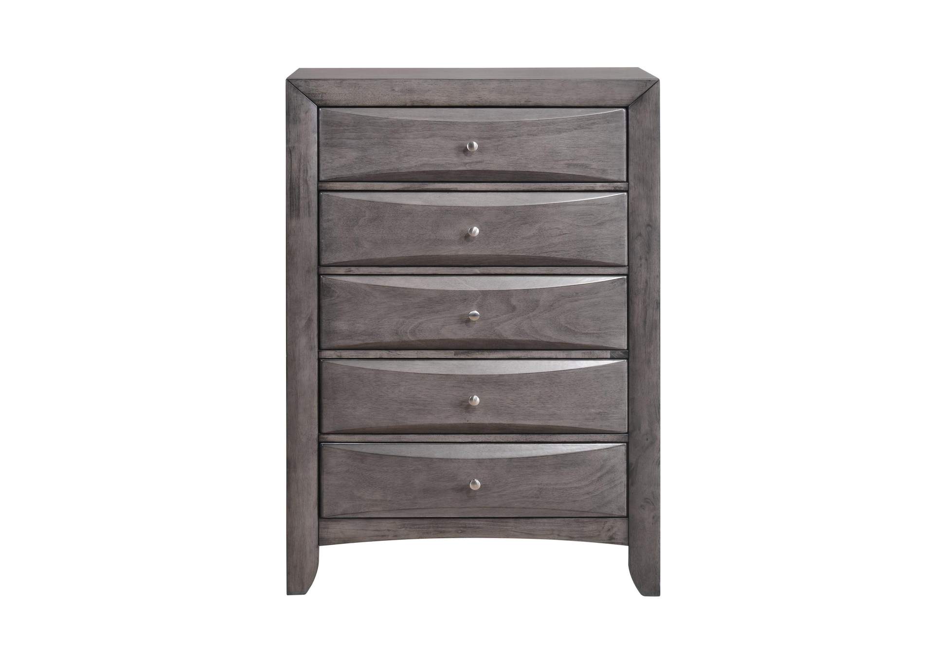 Emily Chest Grey 5 Drawer Sturdy image 8