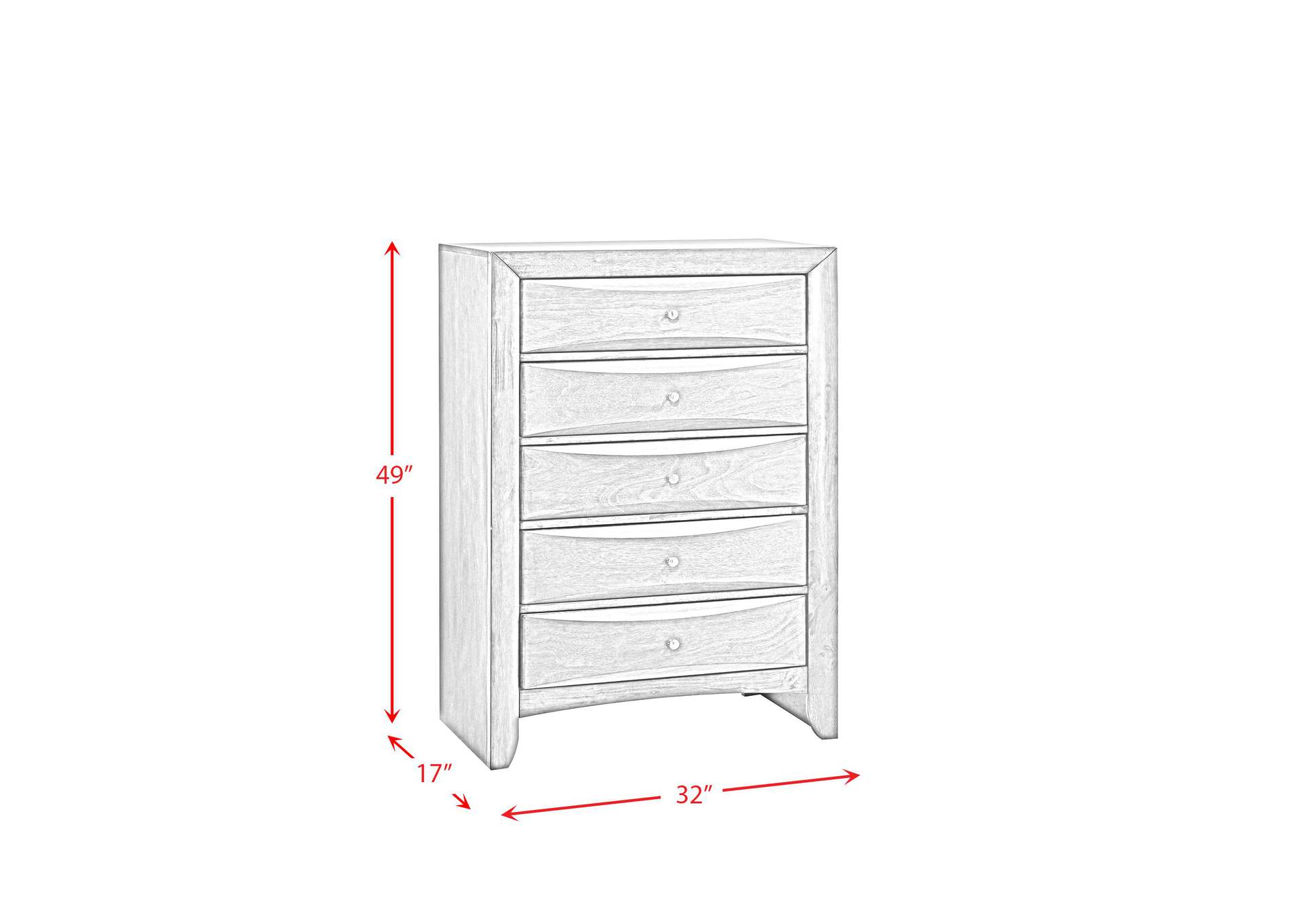 Emily Chest Espresso Color 5Dr image 6