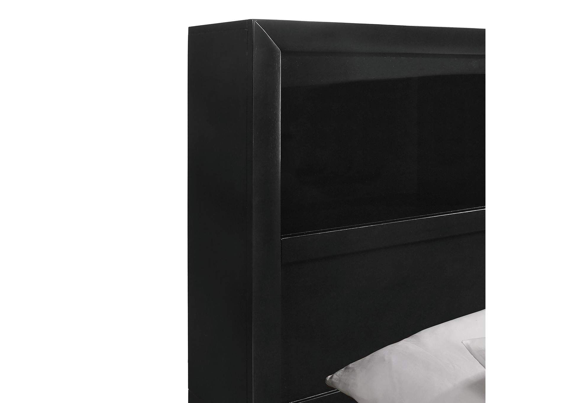 Emily Queen Storage Bed In Black image 3