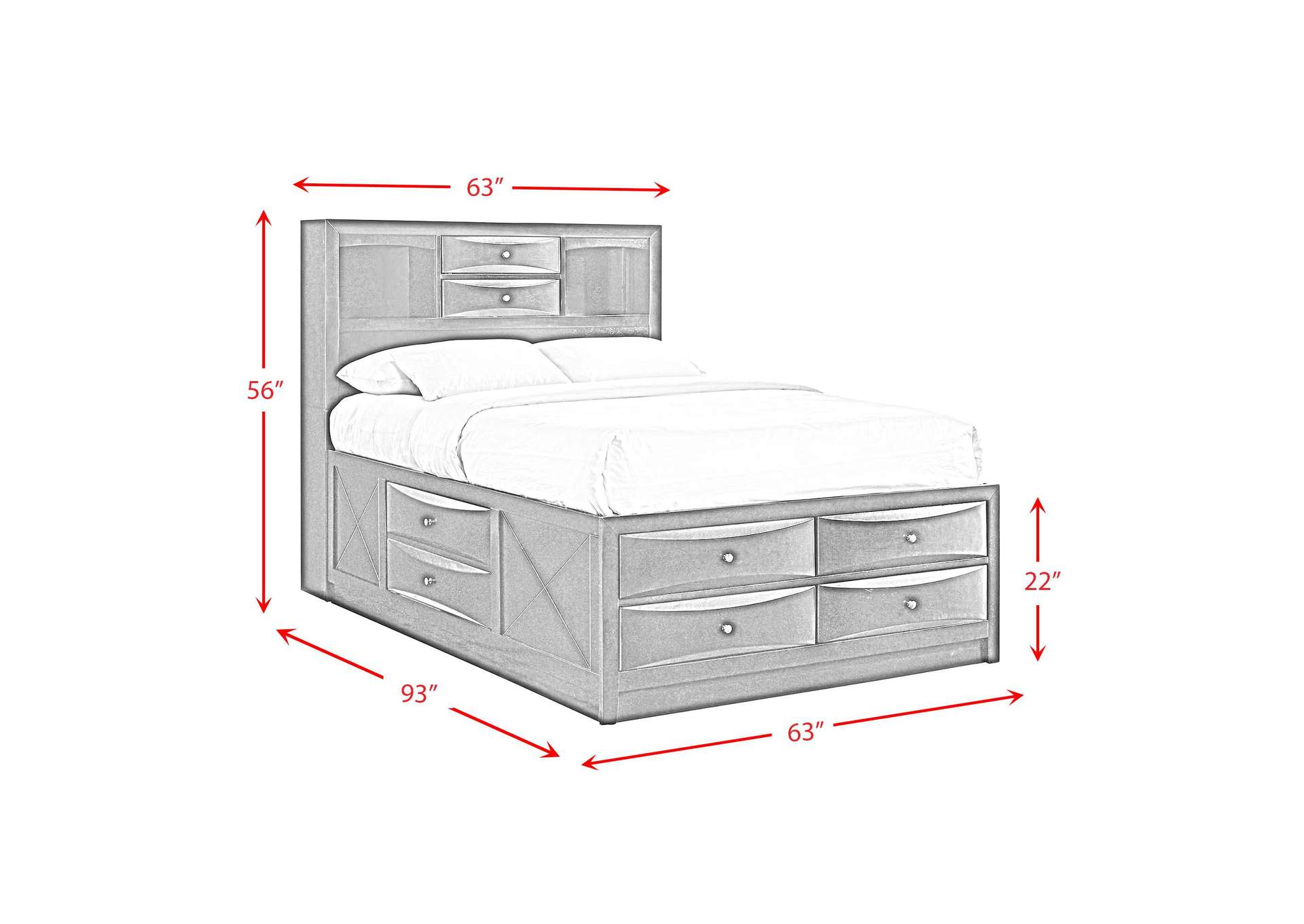 Emily Queen Storage Bed In Black image 4