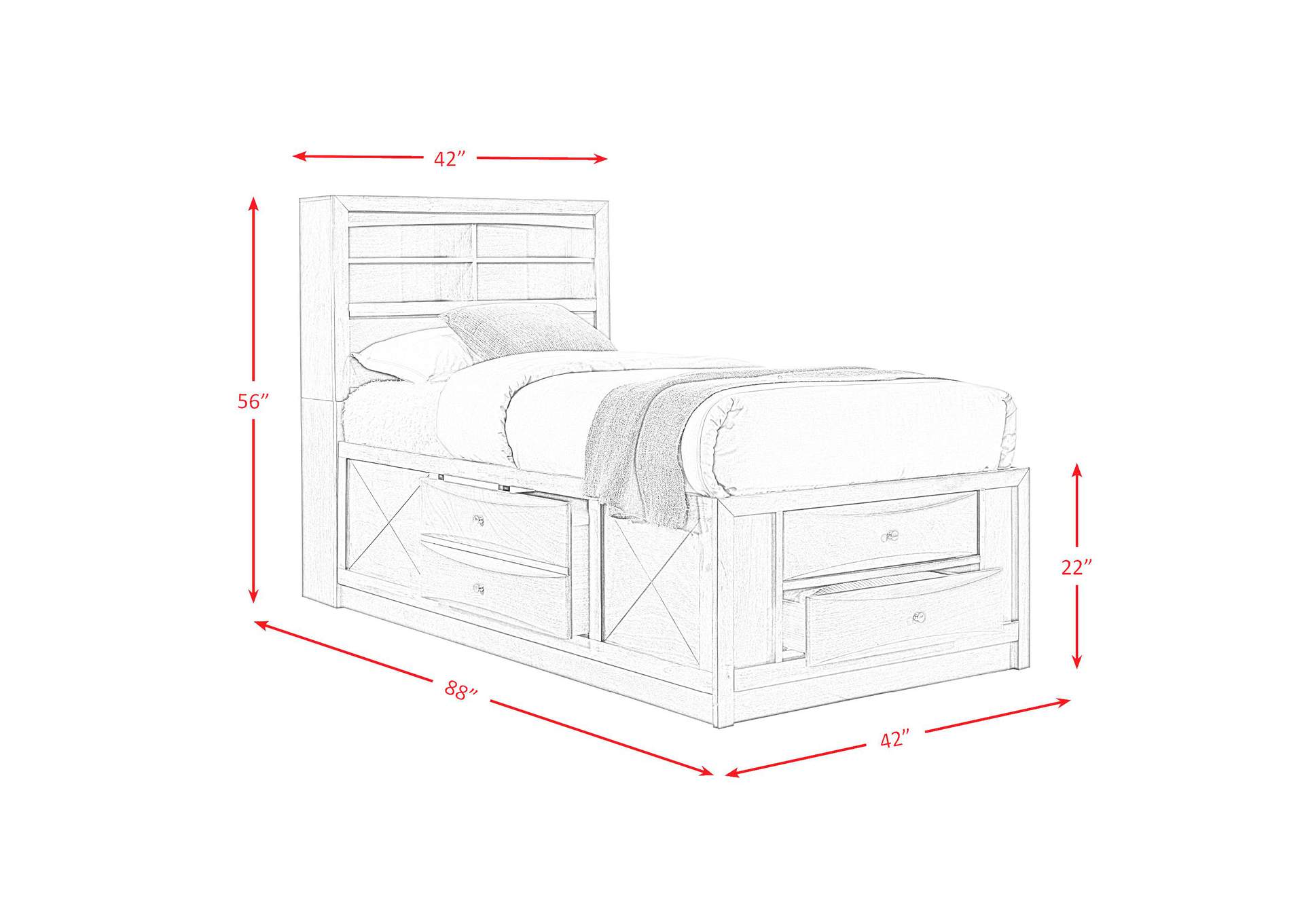 Emily Twin Storage Bed image 3