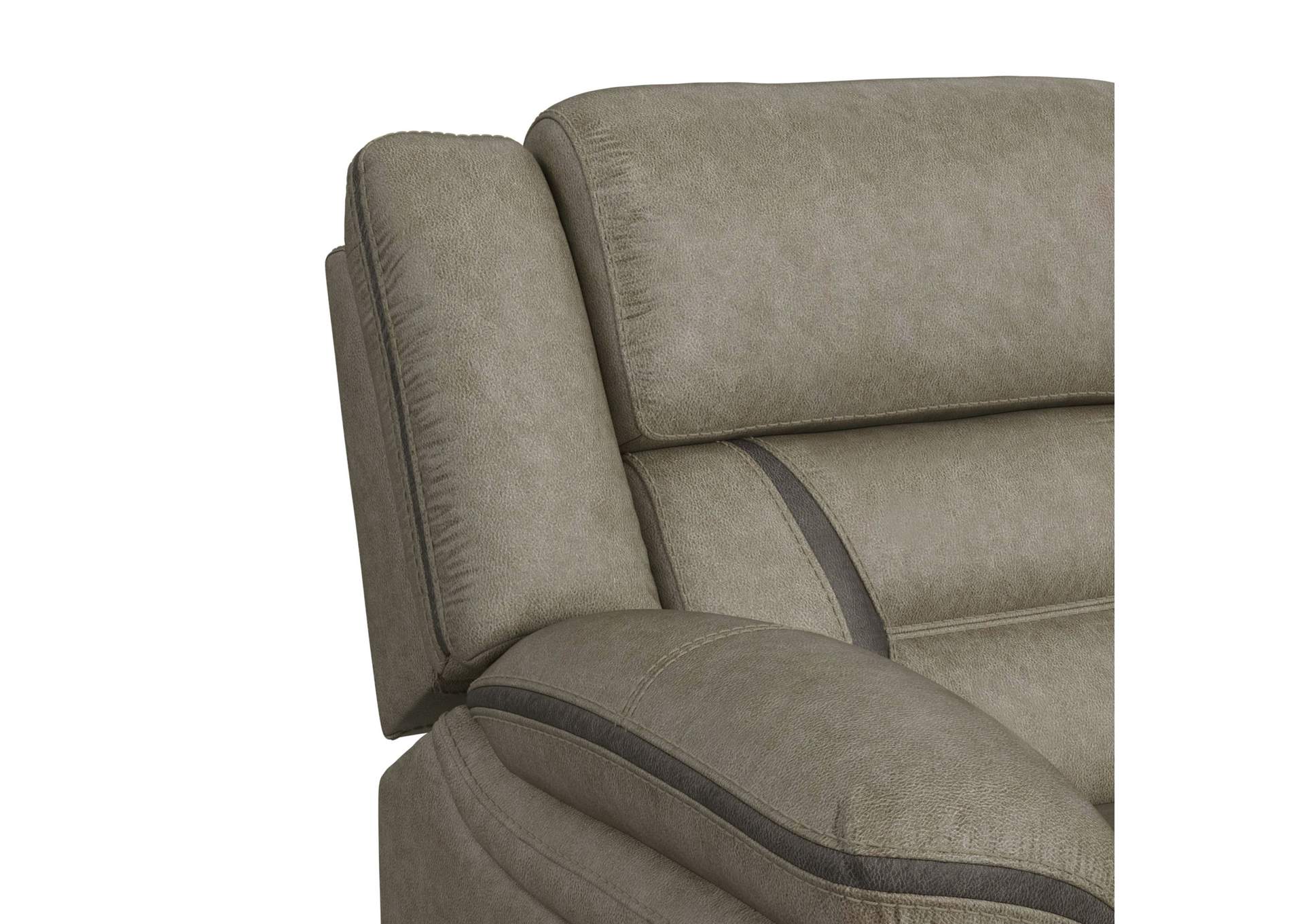 Engage Motion Loveseat With Console In Corral Grey