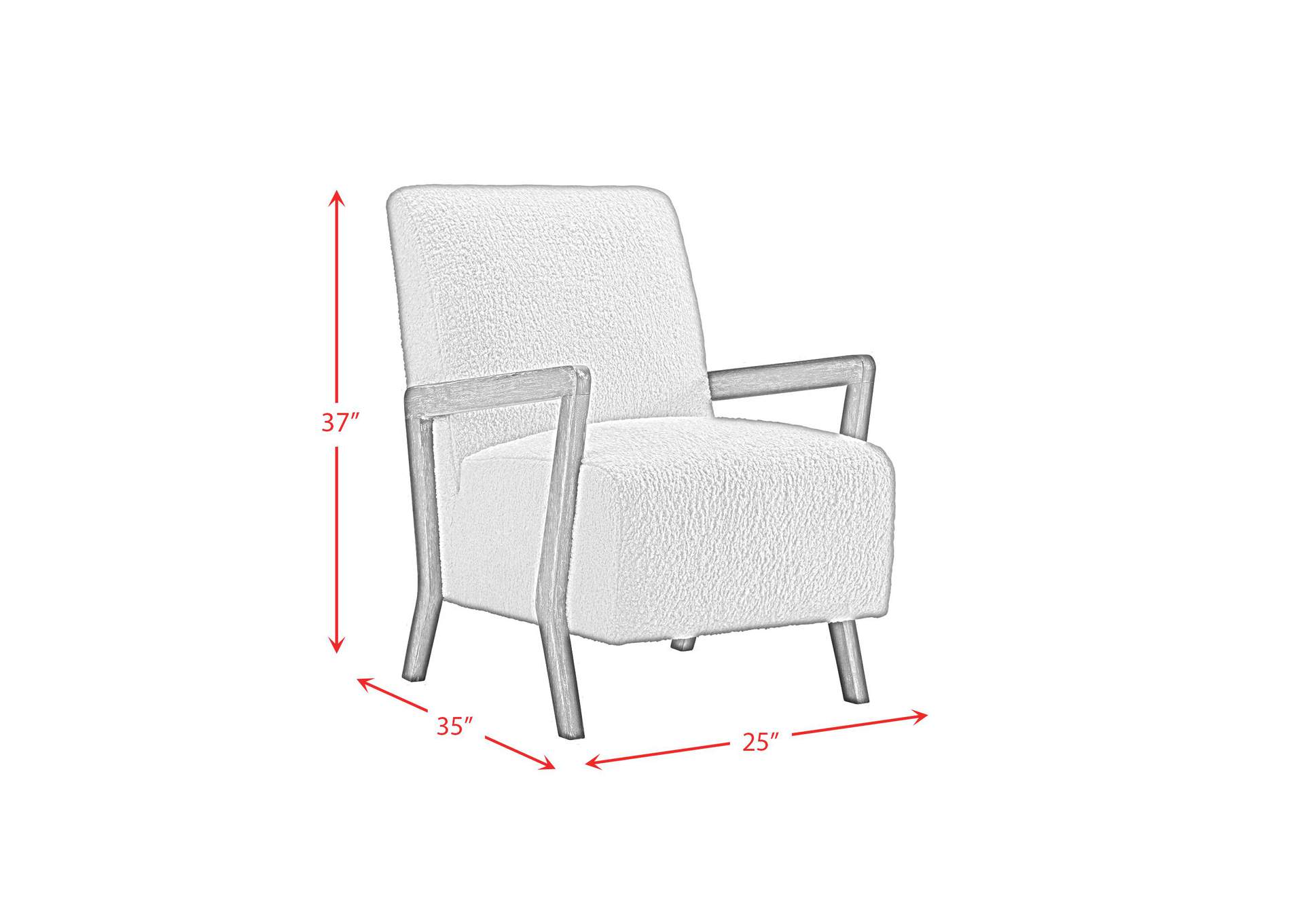 Enzo Accent Chair Sheep Skin White 3A image 7