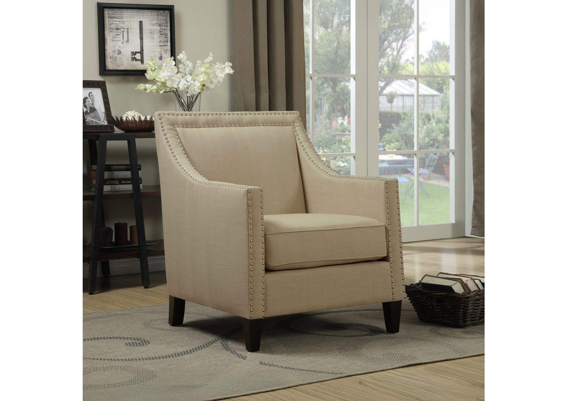 Erica 497 Chair With Chrome Nails Heirloom Natural image 1