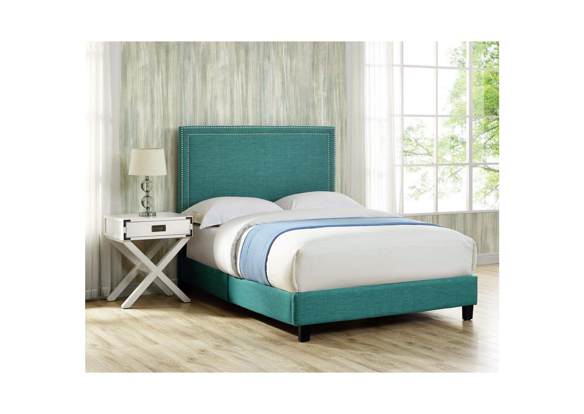 Erica Full Bed In Heirloom Teal image 1