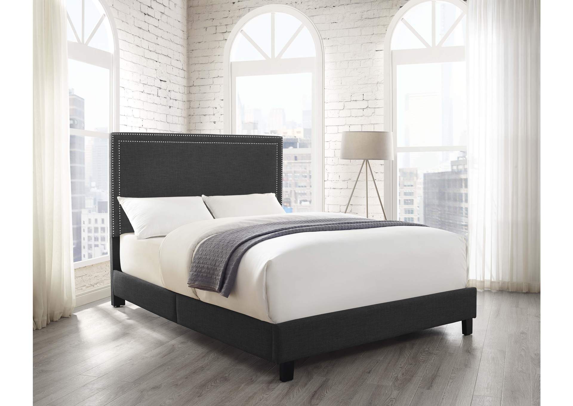 Erica Queen Bed In Heirloom Charcoal image 1