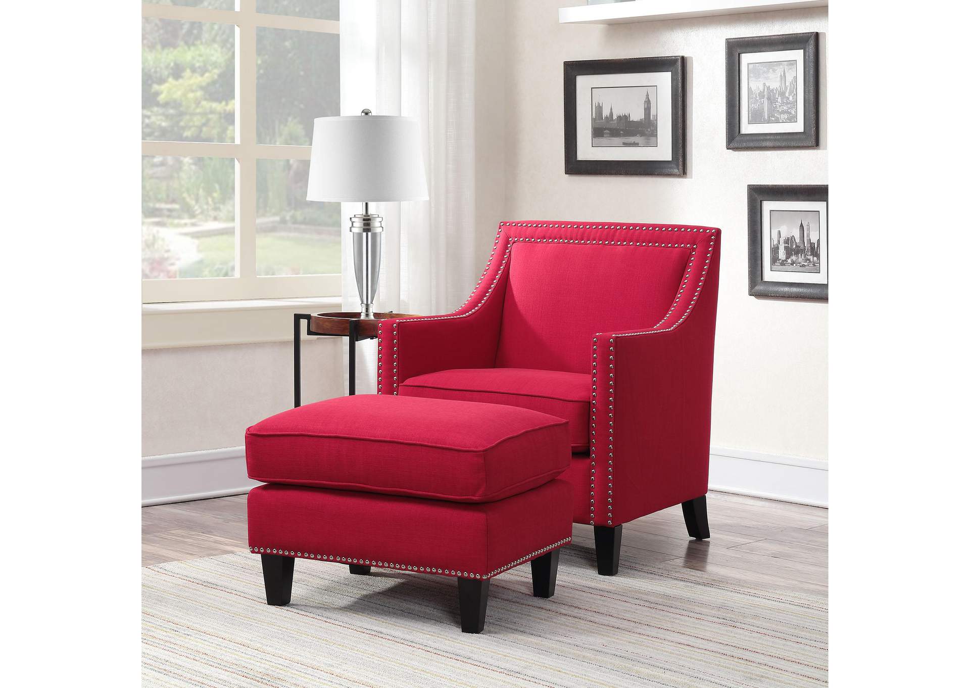 Erica 497 Chair With Chrome Nails Heirloom Berry image 1