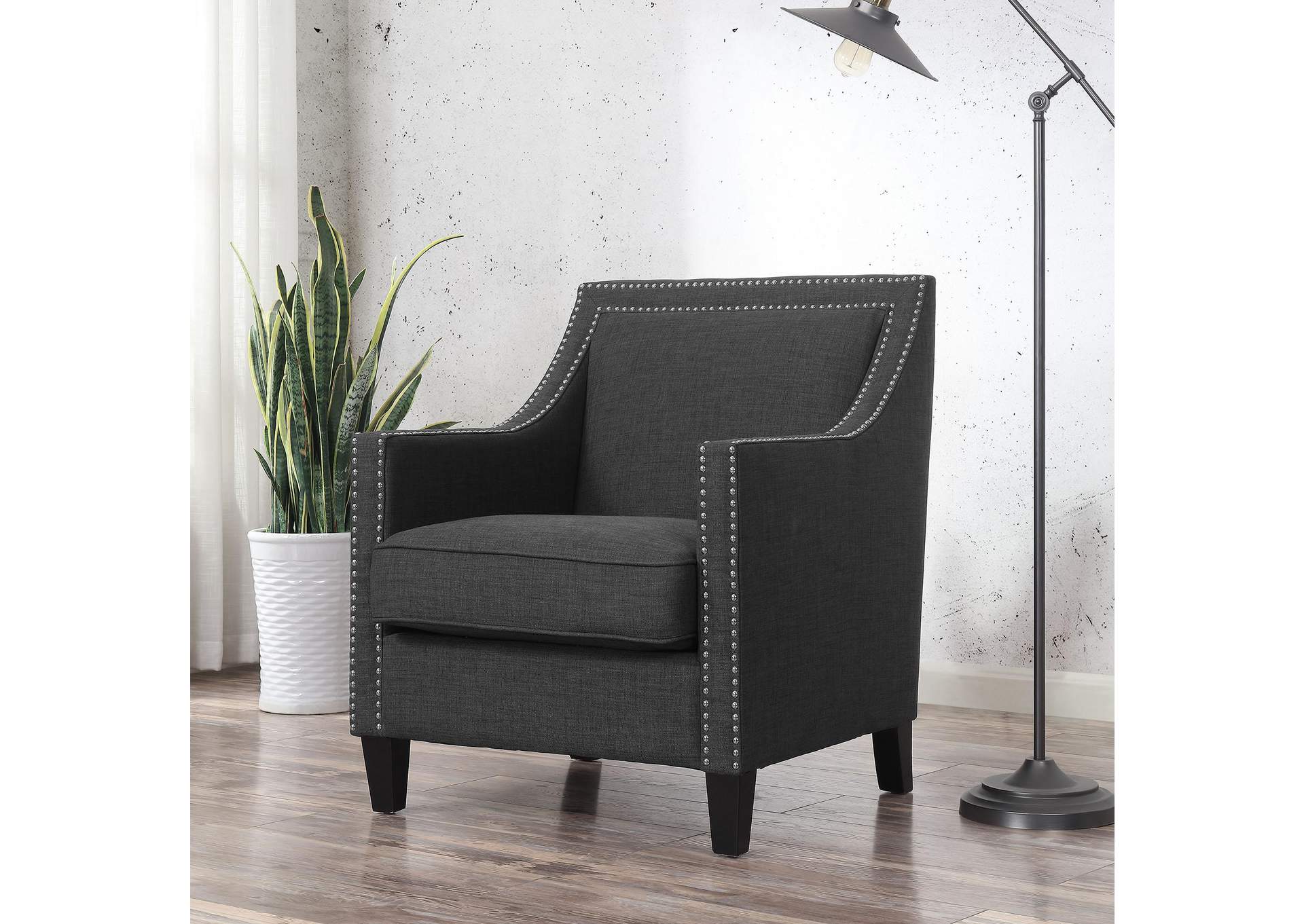 Erica 497 Chair With Chrome Nails Heirloom Charcoal image 1