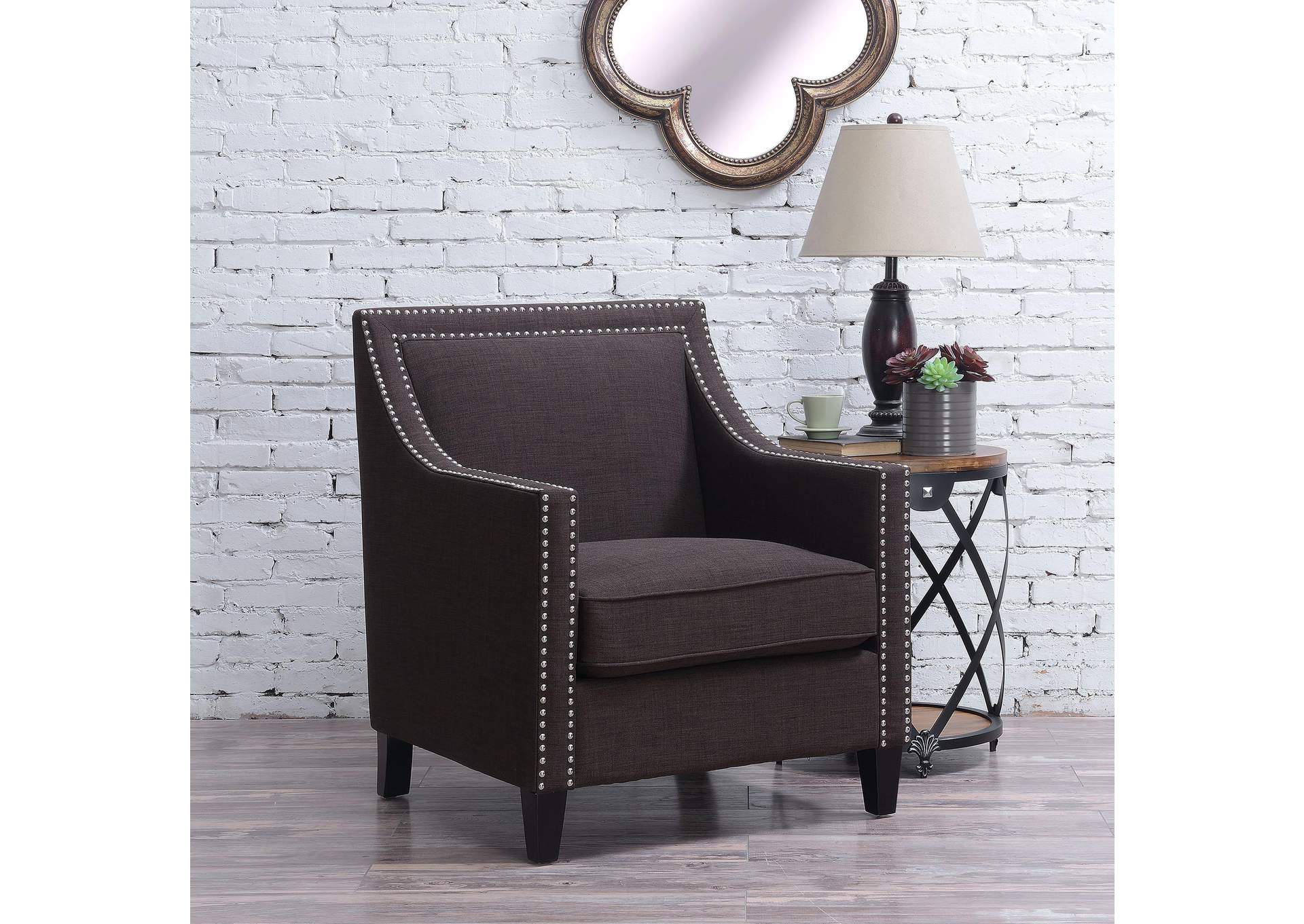 Erica 497 Chair With Chrome Nails Heirloom Chocolate image 1