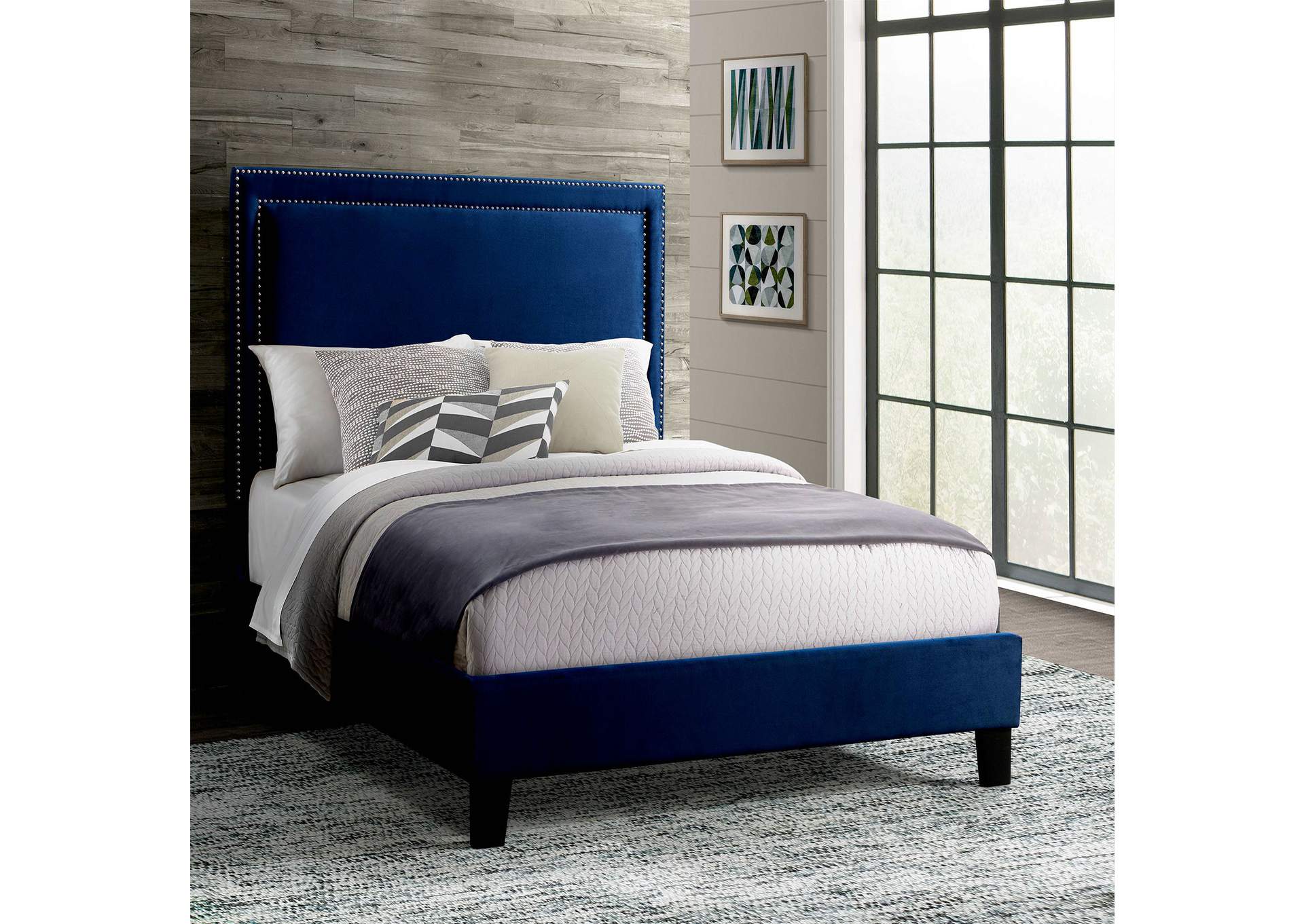 Ericson King Bed Navy image 1