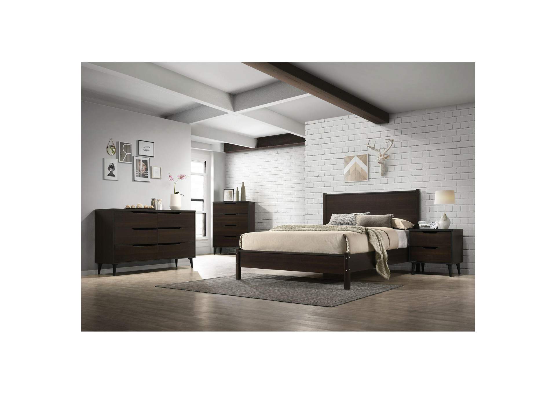 Ernesto Queen Panel Bed In Espresso 3A image 1