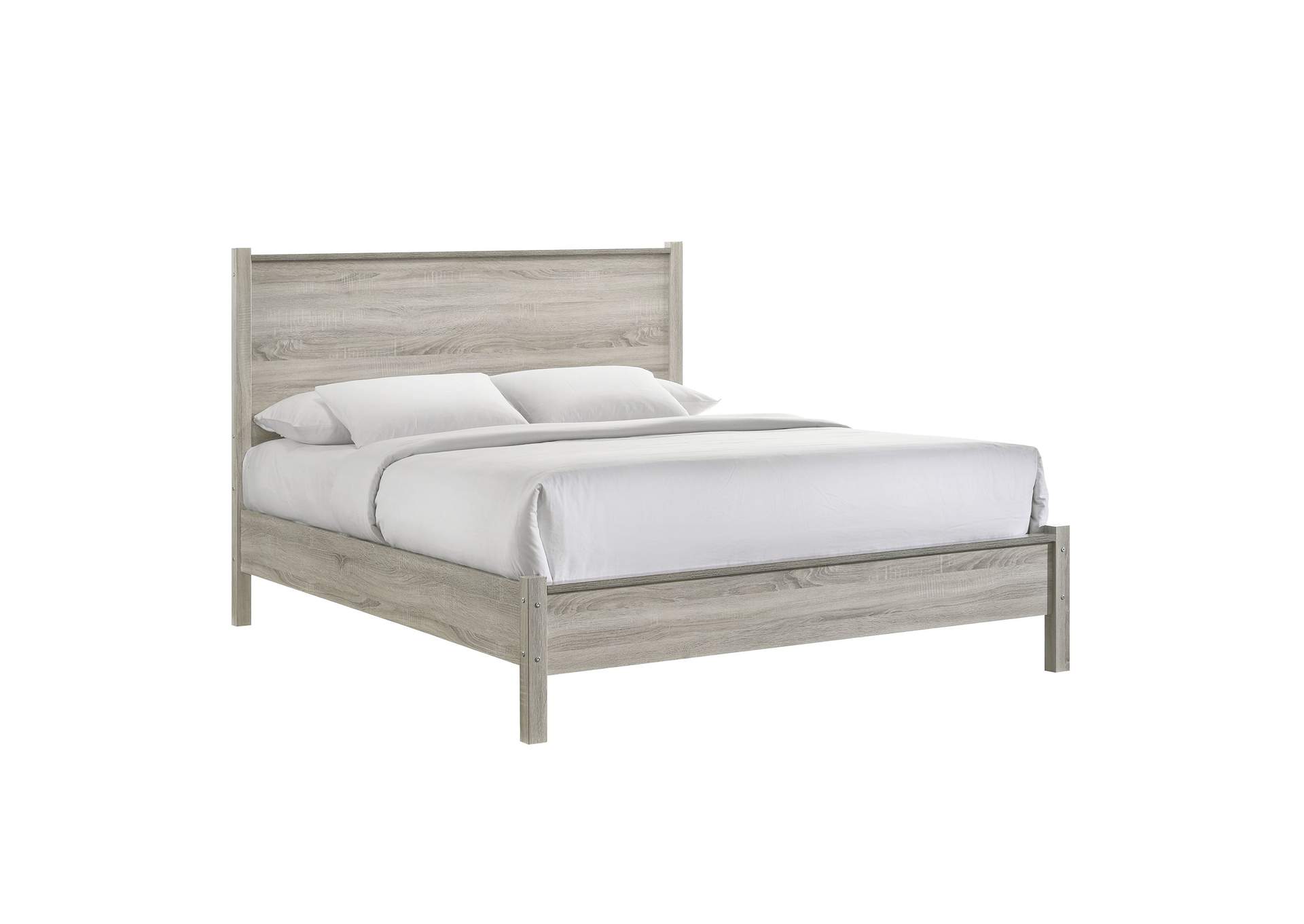 Ernesto Queen Panel 4 Piece Bedroom Set In Grey 3A