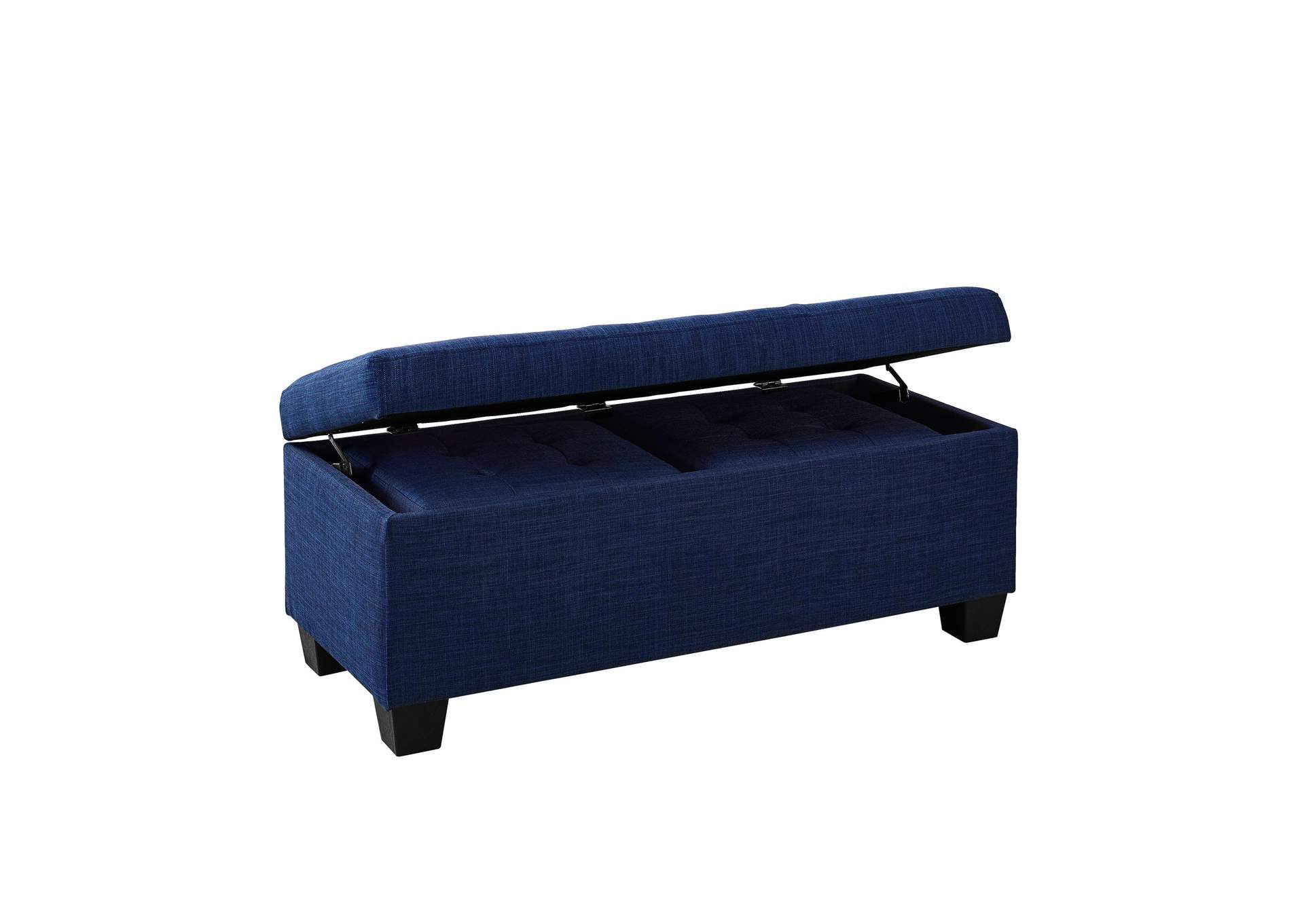 Ethan 3Pk Storage Bench With 2 Ottoman In Heirloom Blue A image 8