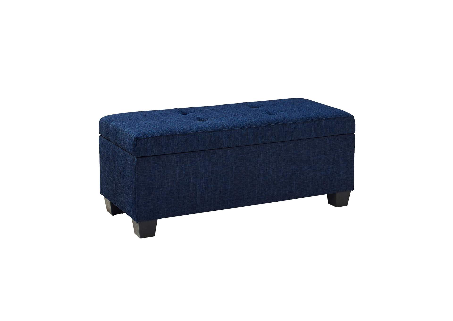 Ethan 3Pk Storage Bench With 2 Ottoman In Heirloom Blue A image 9